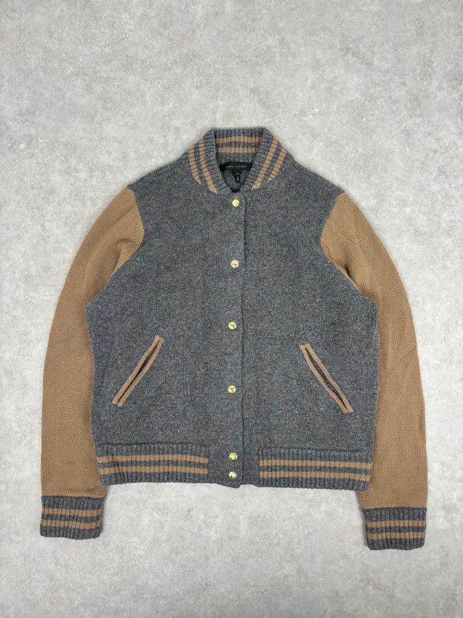 Marc Jacobs Marc Jacobs Grey Wool Contrast Sleeves Teddy Jacket Size US M / EU 48-50 / 2 - 3 Thumbnail