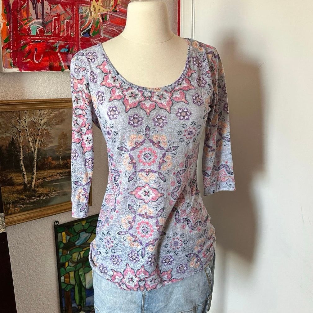 Other aventura clothing purple pink bohemian long sleeve shirt Size S / US 4 / IT 40 - 1 Thumbnail