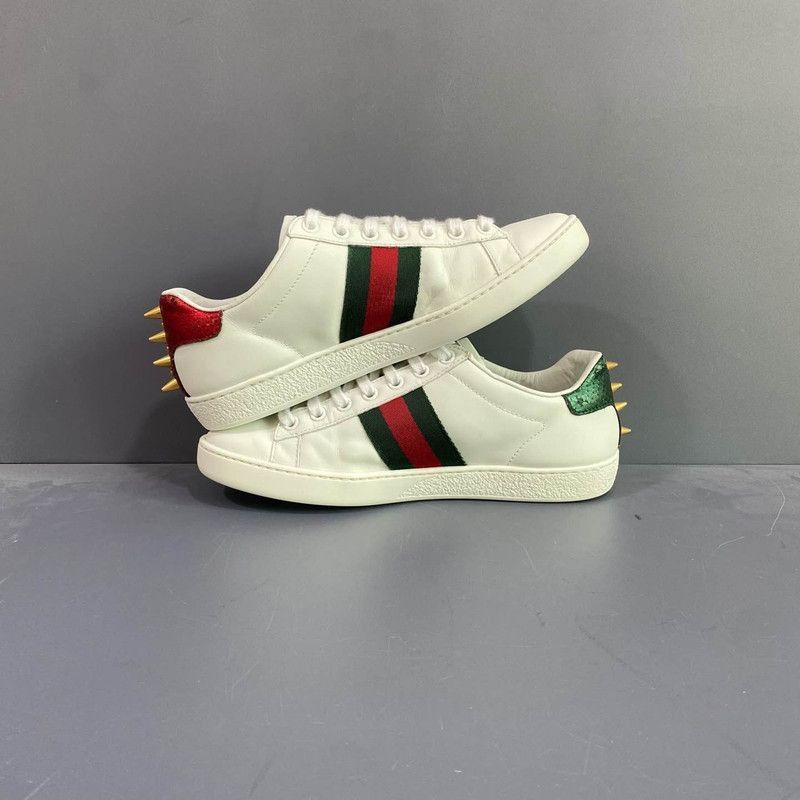 Gucci Gucci Ace Studded White Sneakers for Women -2508 Size US 6 / IT 36 - 8 Thumbnail