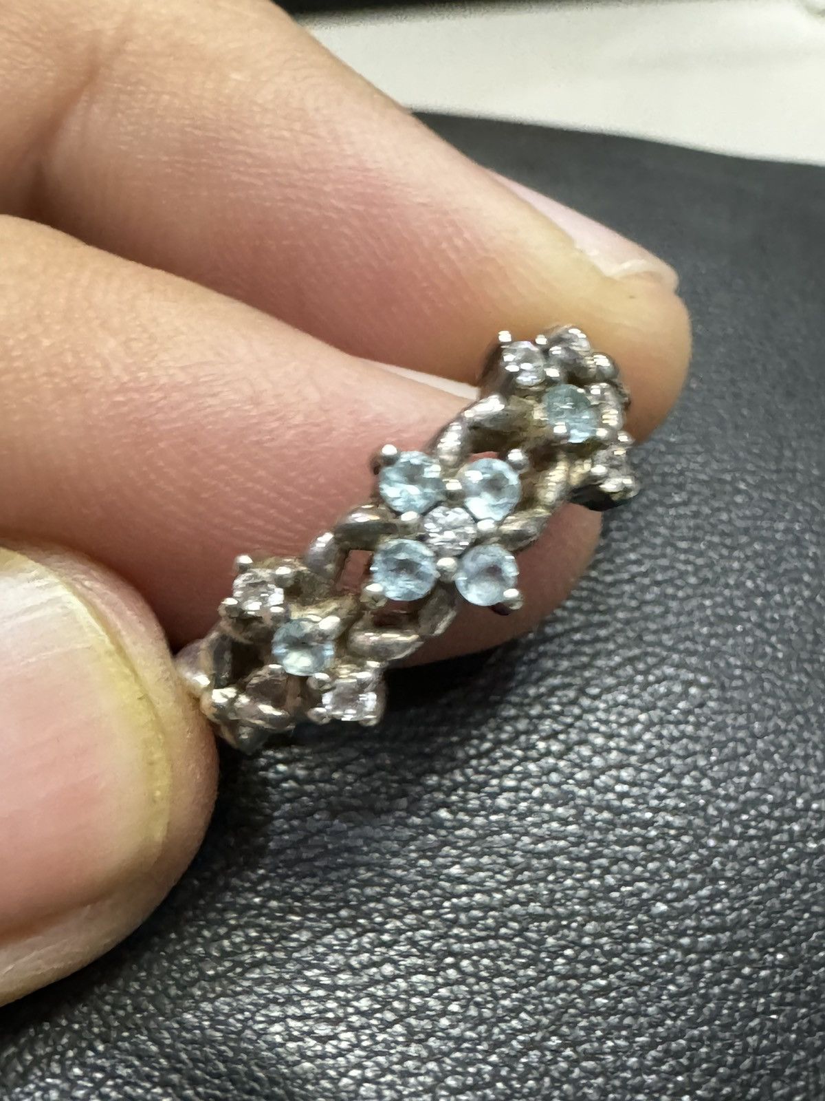 Jewelry × Sterling Silver AQUAMARINE STERLING 925 RING Size ONE SIZE - 8 Thumbnail