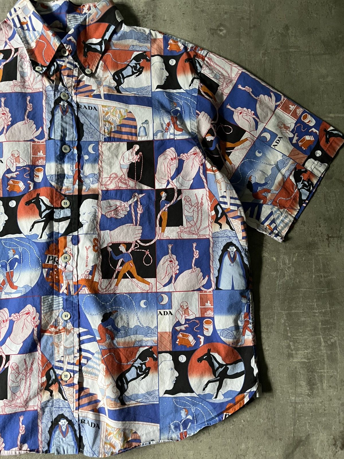 Prada Prada S/S 18 comics rope motif shirt multicolor Size US L / EU 52-54 / 3 - 3 Thumbnail