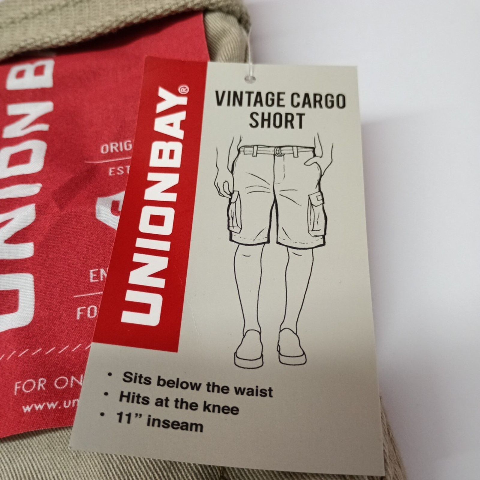 UNIONBAY Unionbay Men's Cargo Shorts Size 30 Desert + Belt Cotton Size US 30 / EU 46 - 2 Thumbnail