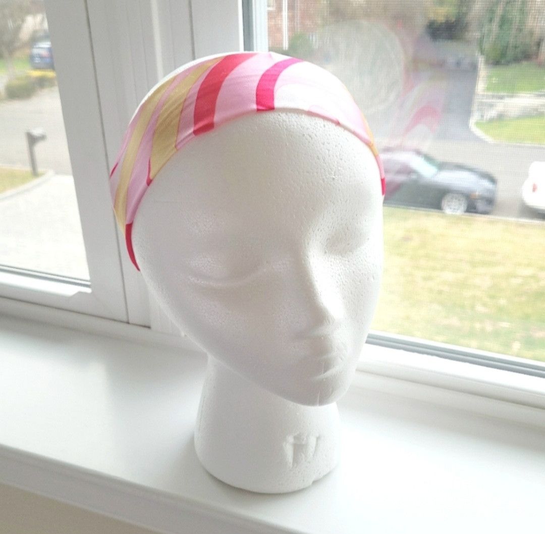 Vacation Satin Abstract Print Headband Colorful Spring Summer Size ONE SIZE - 2 Thumbnail