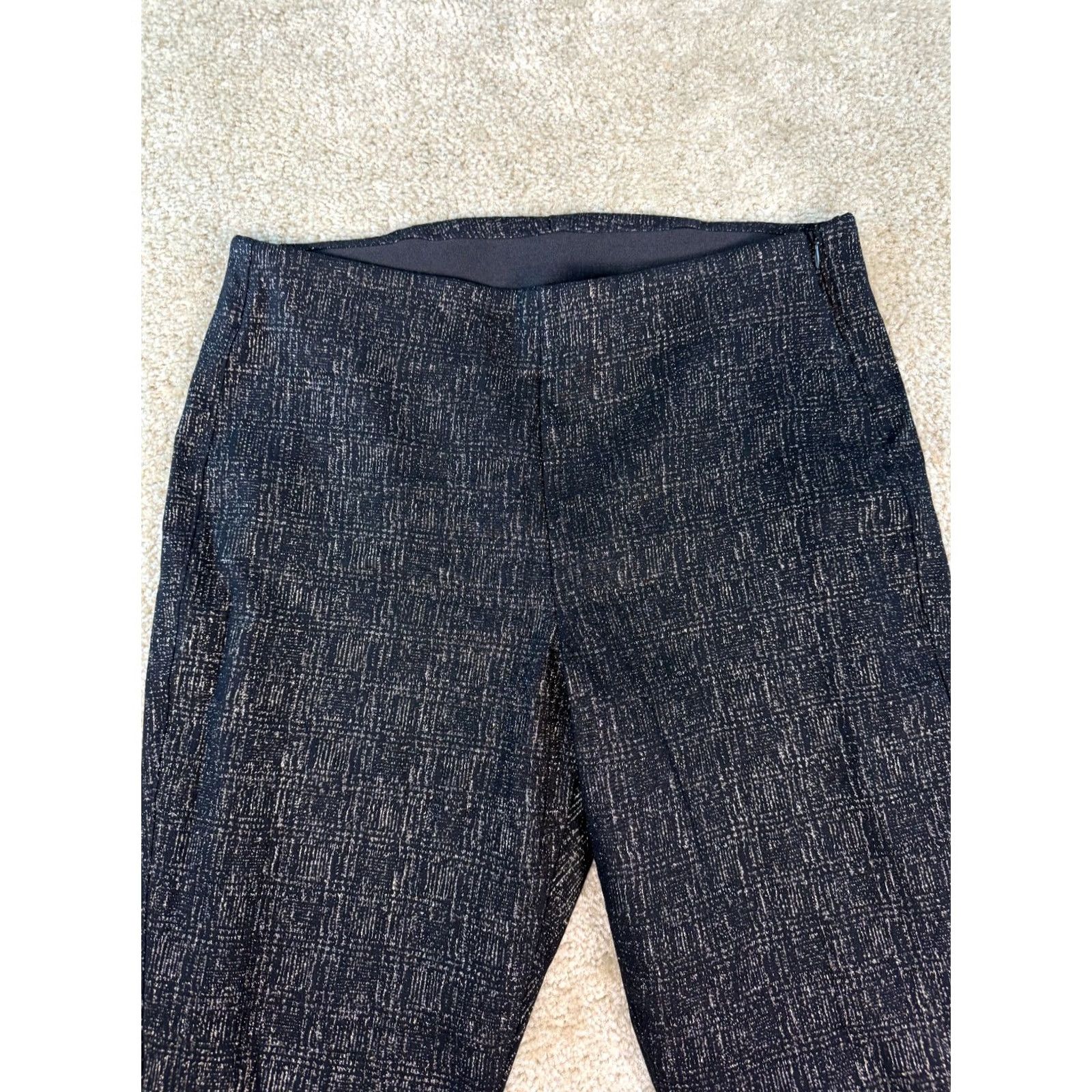 Old Navy Old Navy Pixie Skinny Pants High-Rise Comfort Waistband Black Glitter Large D257 Size 36" / US 14 / IT 50 - 2 Thumbnail