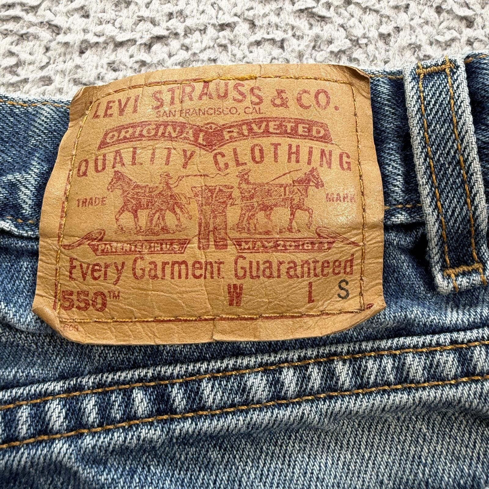 Levi's Vintage Levis 550 Relaxed Fit Tapered Leg Jeans 29 USA Y2K Size 29" - 7 Thumbnail