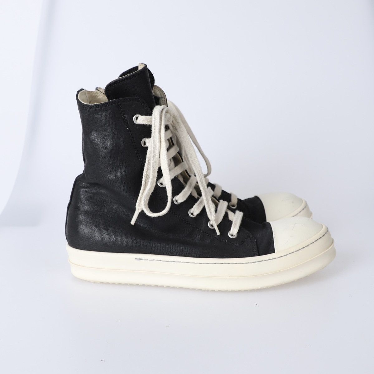 Rick Owens 39.5 / Rick Owens Waxed Ramones High Size US 9.5 / IT 39.5 - 4 Thumbnail