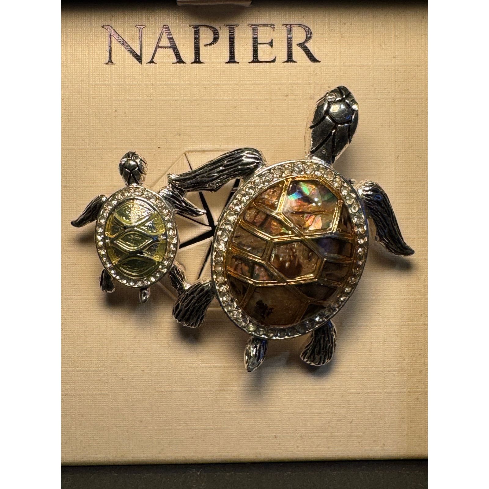 Other Napier Silver Tone Large and Baby Sea Turtle Brooch New Size ONE SIZE - 1 Thumbnail