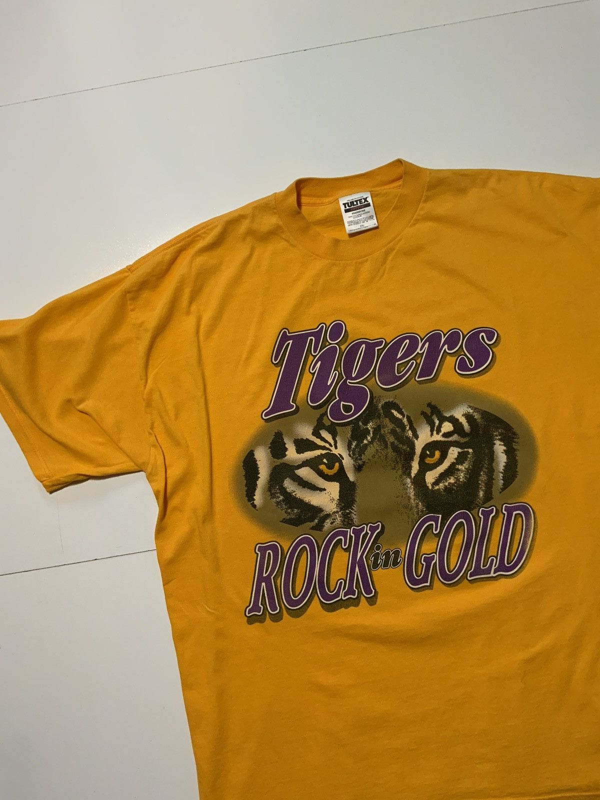 NCAA × Tultex × Vintage Vintage 90s Tultex LSU Tigers Louisiana State Rock T-Shirt Size US XXL / EU 58 / 5 - 4 Thumbnail