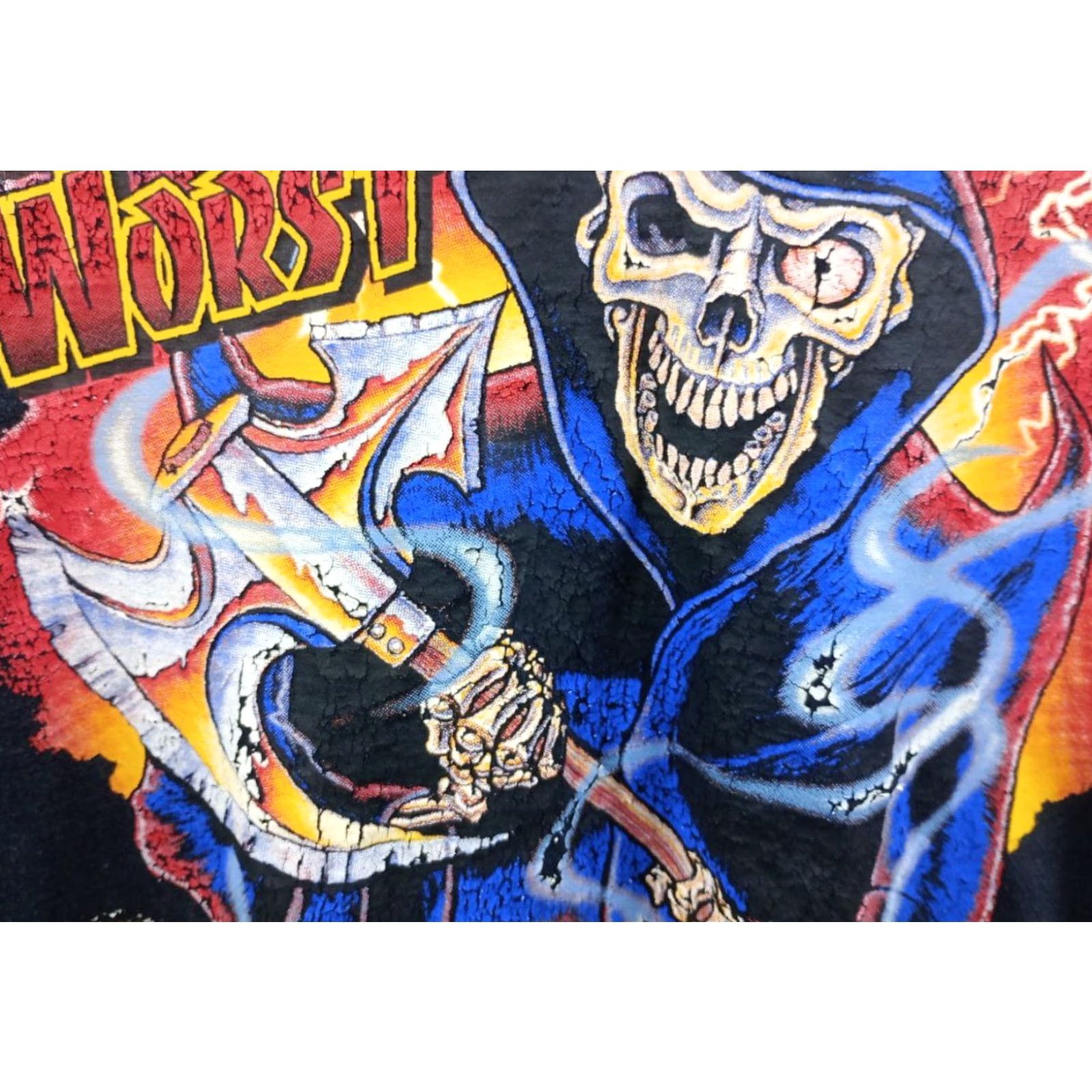 Vintage Vintage Skull T-Shirt 1990s Graphic Tee Men's M Black Unbranded Cotton Short Sleeve Shirt Mens Size US M / EU 48-50 / 2 - 6 Thumbnail