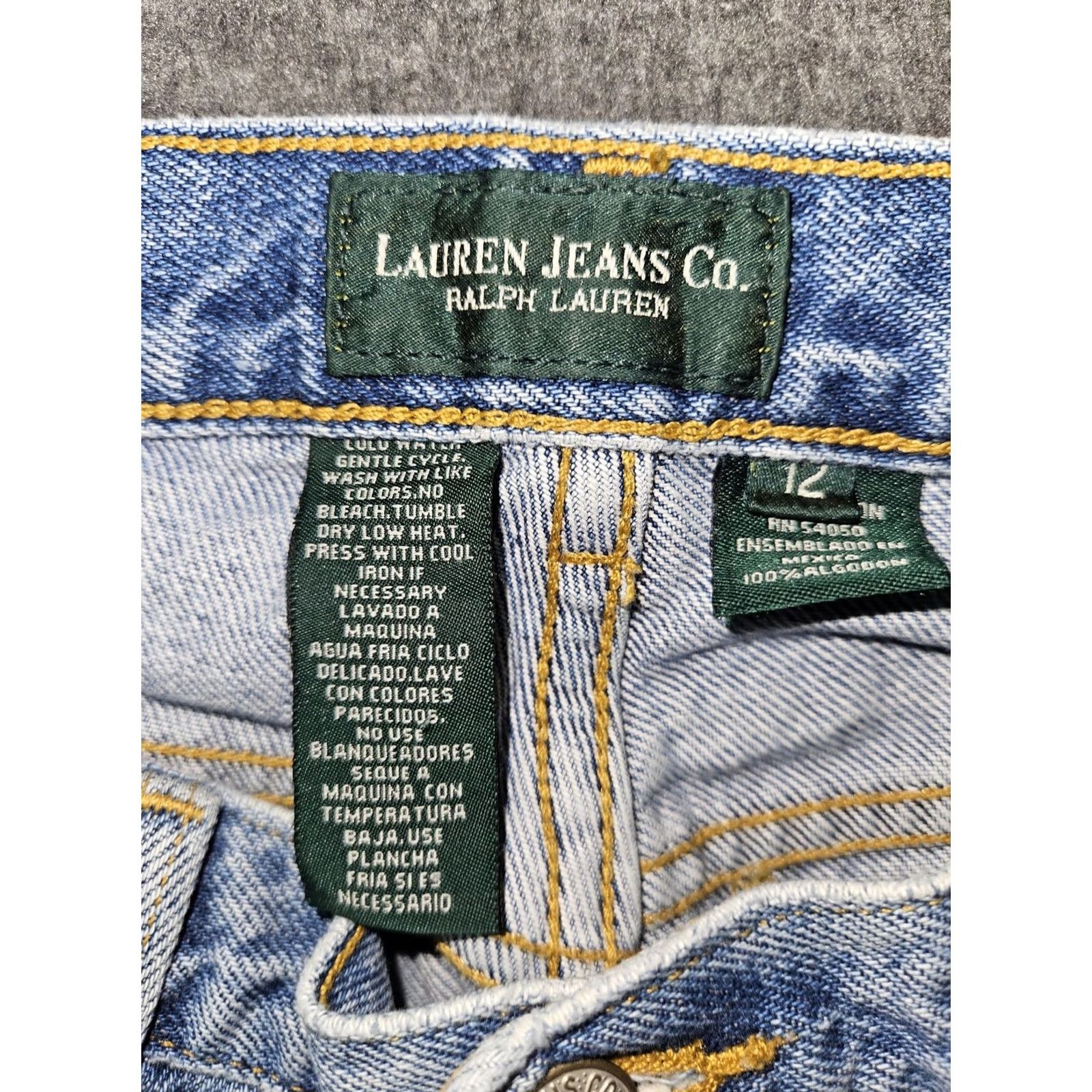 CO Lauren Jeans Co Ralph Lauren Jeans Womens 12 Blue High Rise Tapered Denim Jeans Size 34" / US 12 / IT 48 - 2 Thumbnail