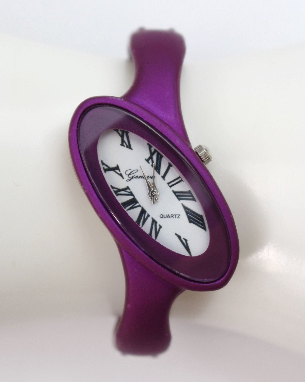 Hysteric Glamour 2000S PURPLE GENEVA OVAL CUFF WATCH – ROMAN NUMERAL QUARTZ Size ONE SIZE - 2 Thumbnail