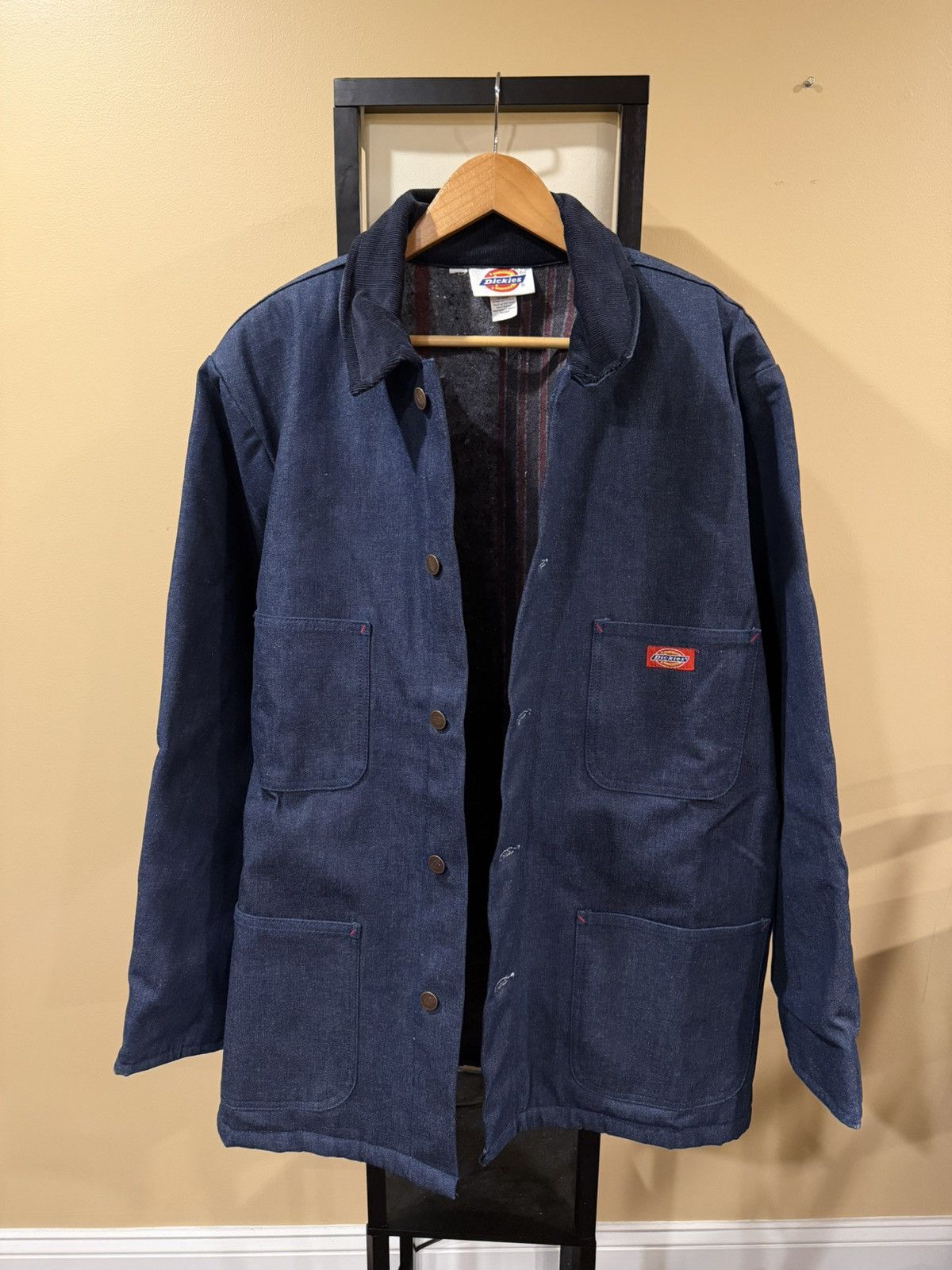 Dickies Vintage Dickies Denim Blanket Lined Chore Jacket Size US XL / EU 56 / 4 - 2 Thumbnail