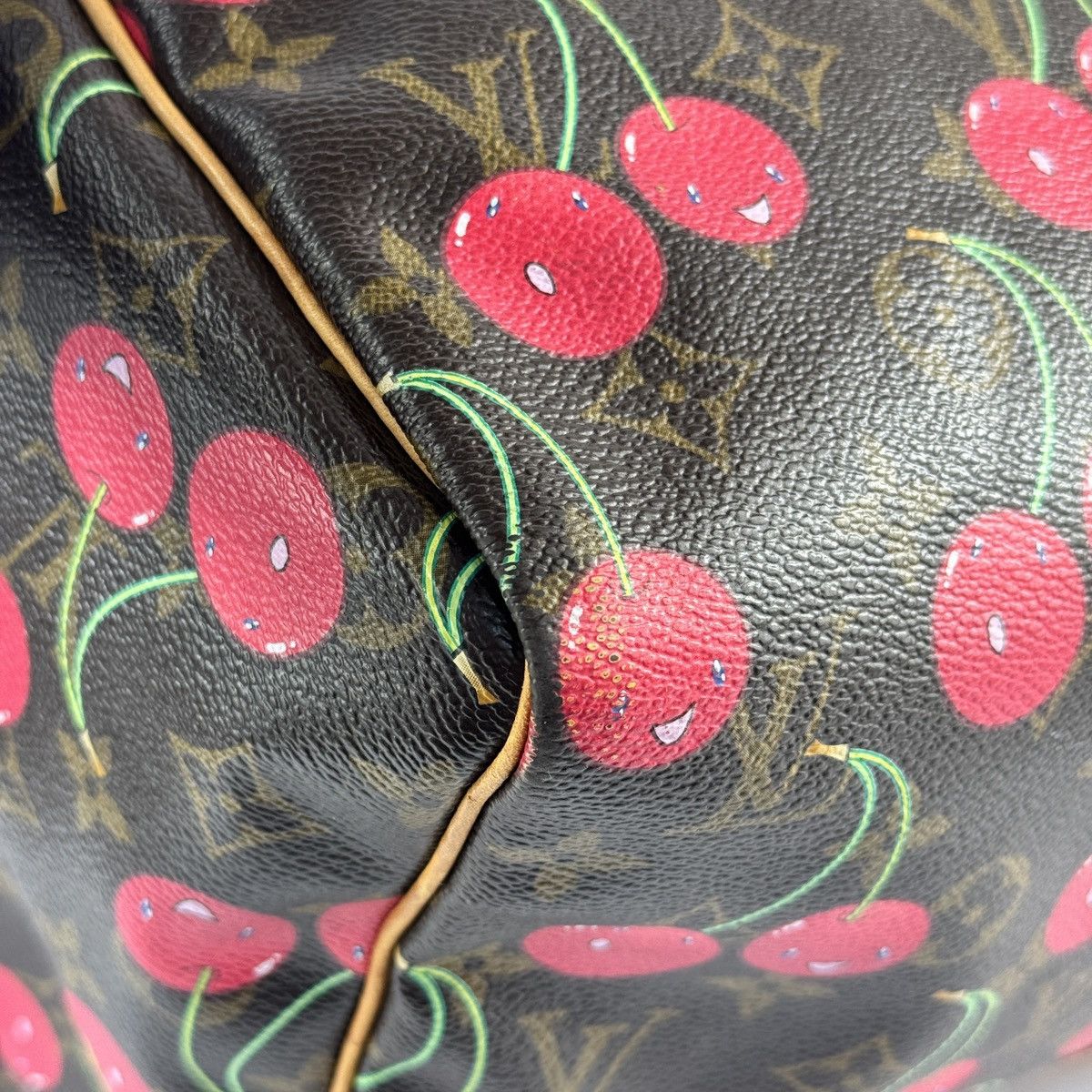 Louis Vuitton × Takashi Murakami 2005 CERISES CHERRY MONOGRAM 45 KEEPALL DUFFLE BAG Size ONE SIZE - 15 Thumbnail