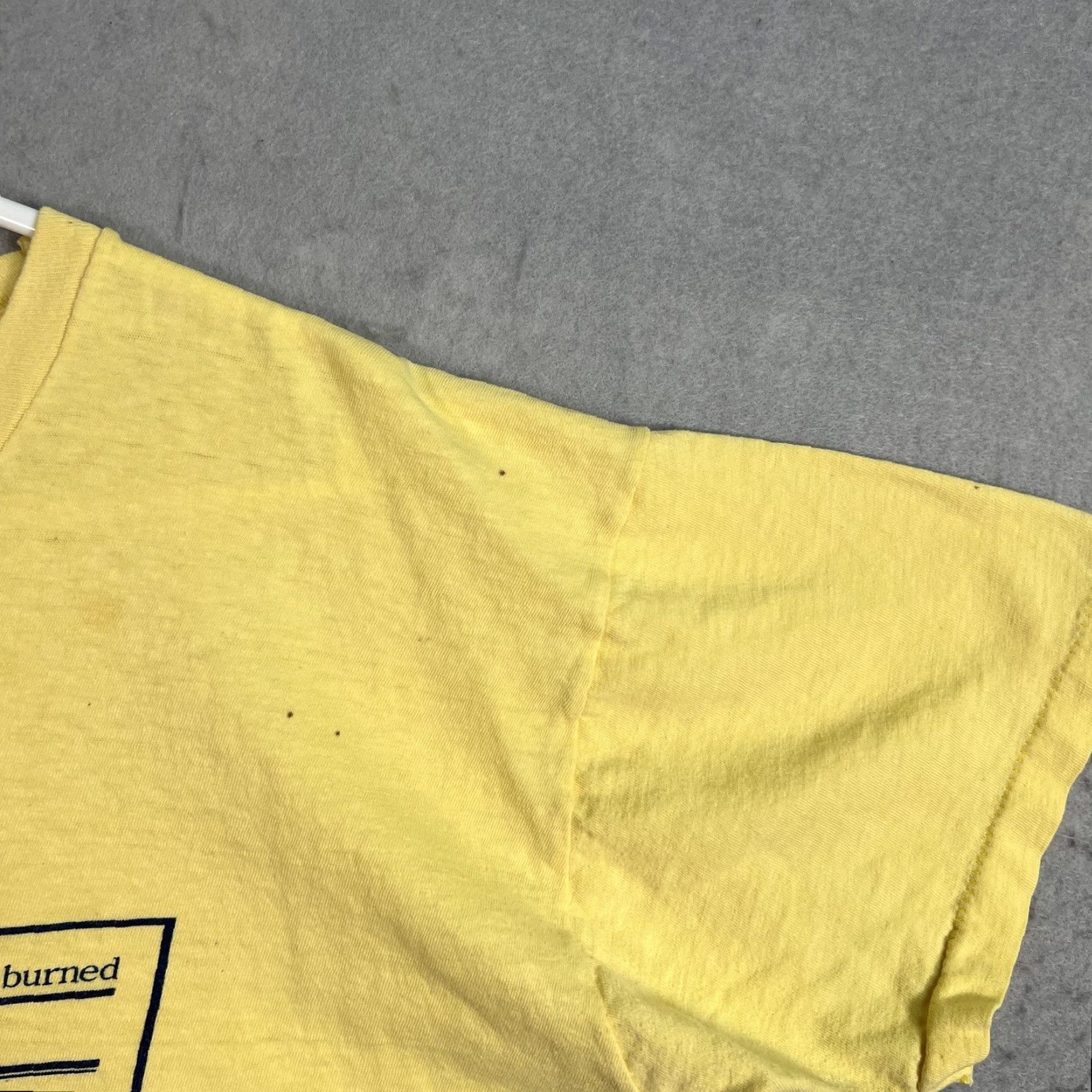 Vintage VINTAGE 1980s Richard Smith Dieters Weight Loss During Sex T Shirt 3XL Mens Yellow Graphic Tee Short Sleeve Cotton Reg 3XL Fits XL Size US XXL / EU 58 / 5 - 7 Thumbnail