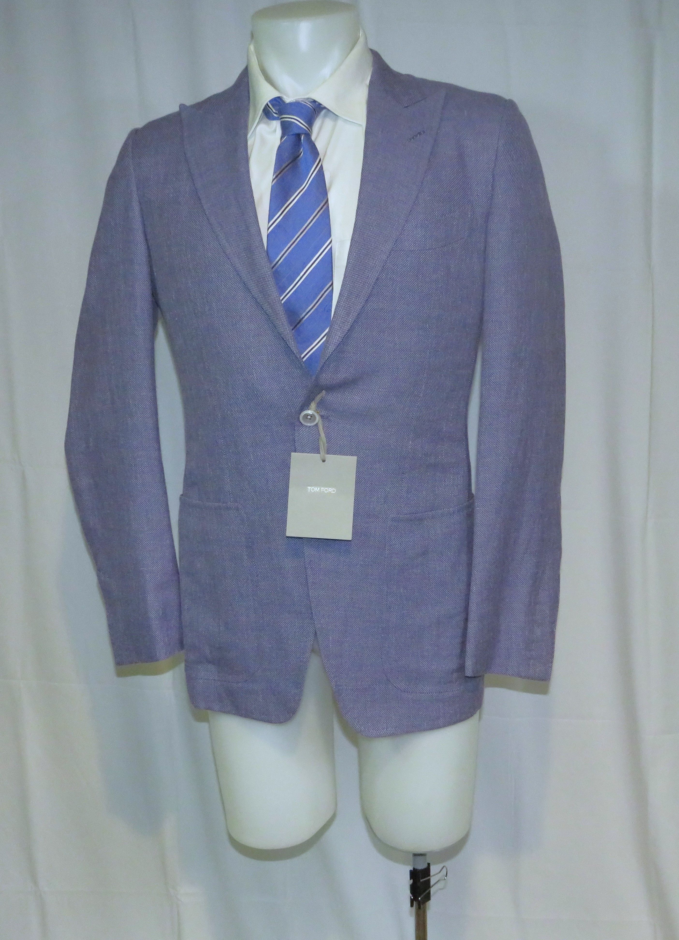 Tom Ford Base S Purple Weave Silk Blend Two Button Blazer 38R NWT Size 38R - 1 Thumbnail