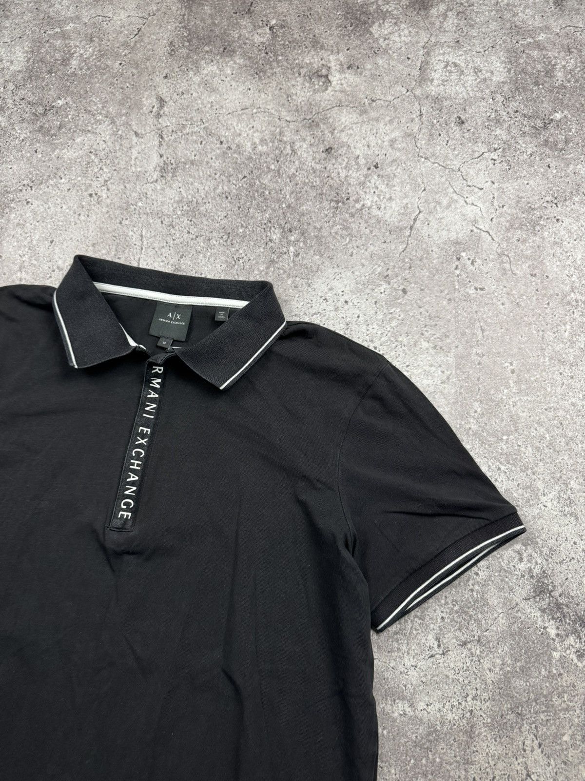 Armani Exchange Vintage Armani Exchange Y2K Half Zip Polo Faded Japanesse Size US M / EU 48-50 / 2 - 4 Thumbnail