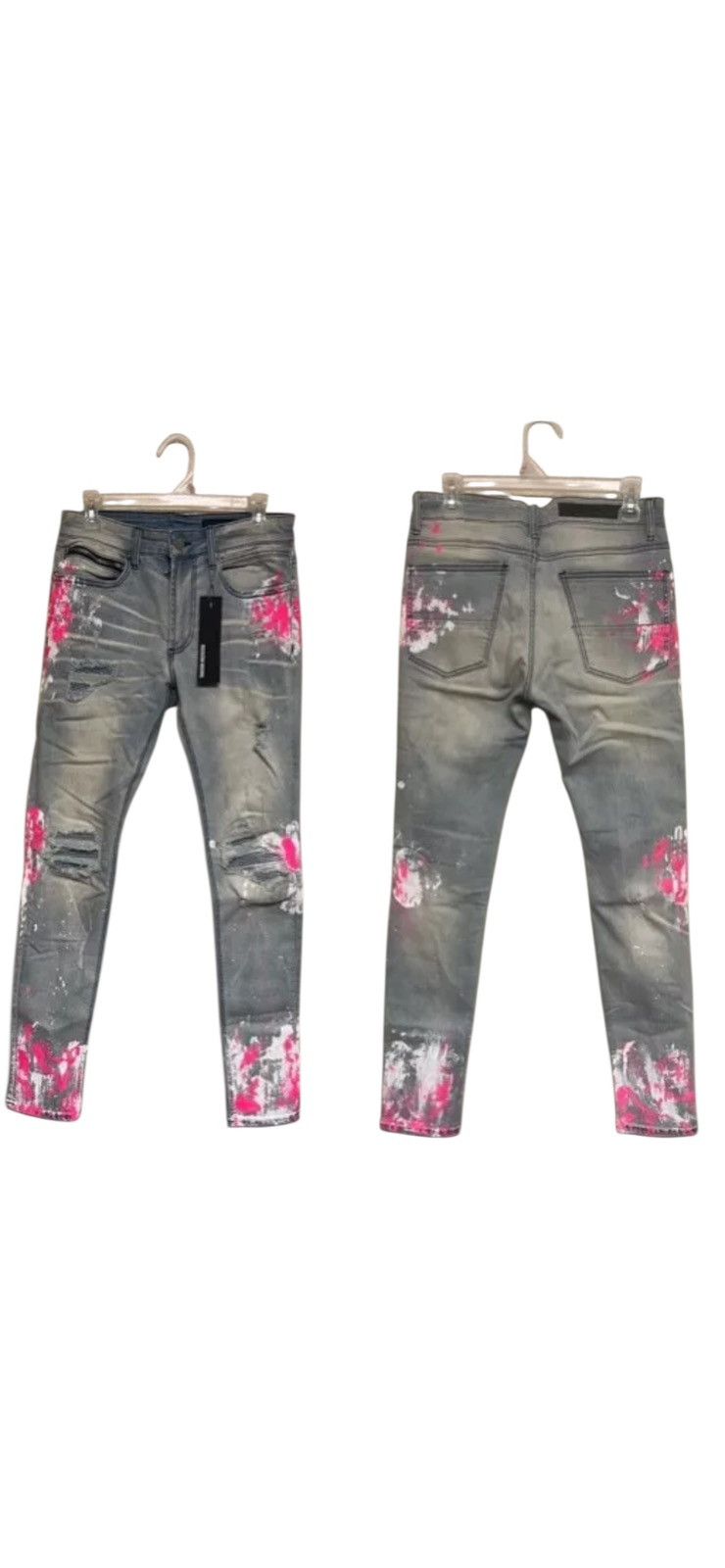 Rockstar Games Rockstar Patchwork Jeans Ripped Bleached Jeans Sz 30 Multi Size US 30 / EU 46 - 1 Thumbnail