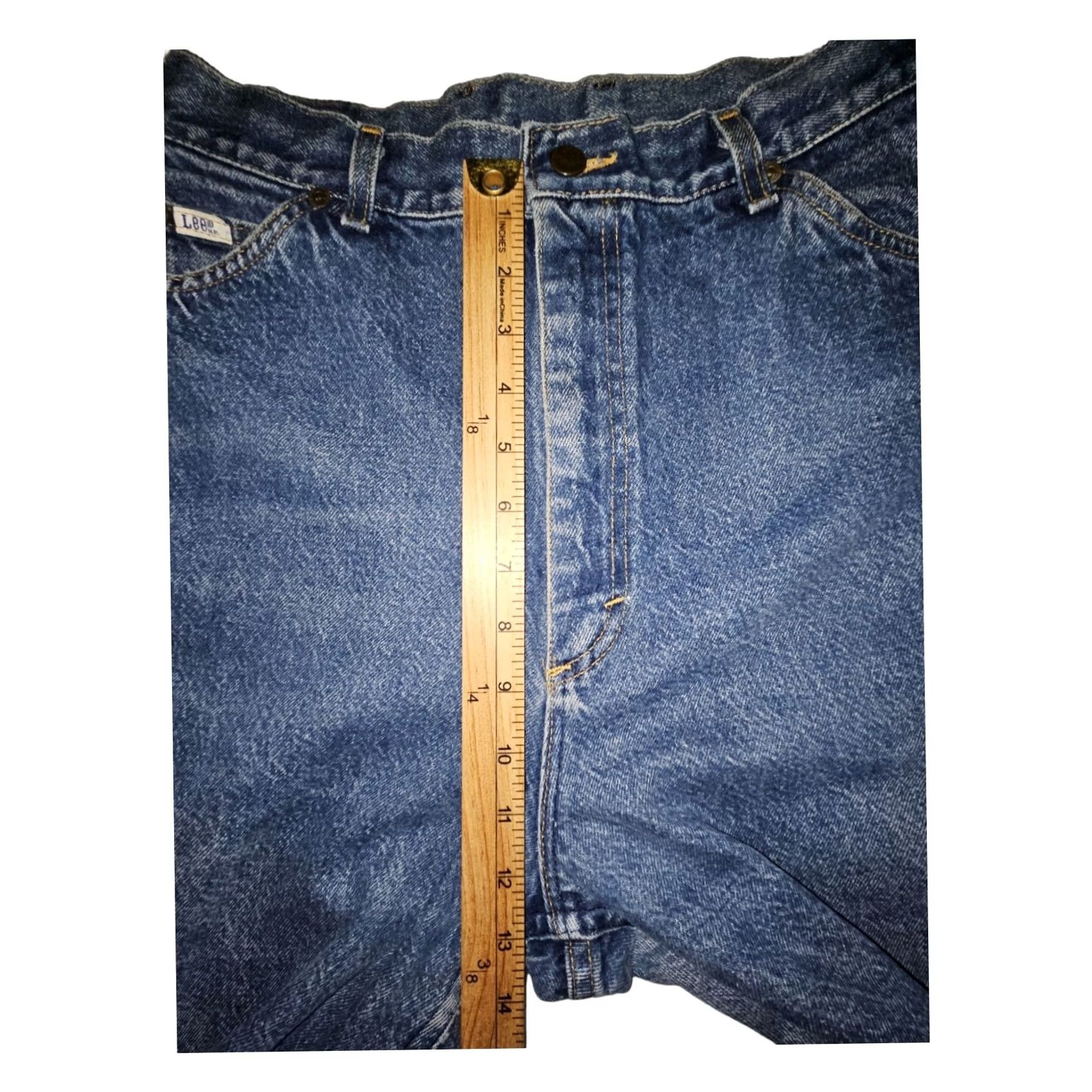 Lee VINTAGE Lee Tapered Jeans Women 16 Tall High Rise 90s Hipster Logo Blue Denim Size 38" / US 16 / IT 52 - 4 Thumbnail