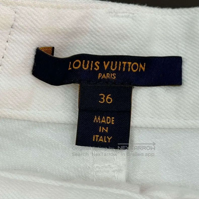 Louis Vuitton Louis Vuitton White Leather Label Jeans Size US 36 / EU 52 - 5 Thumbnail