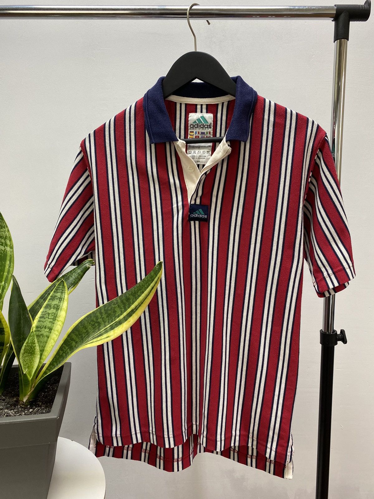 Adidas × Vintage Adidas Equipment EQT vintage striped t-shirt tee Size US S / EU 44-46 / 1 - 1 Thumbnail