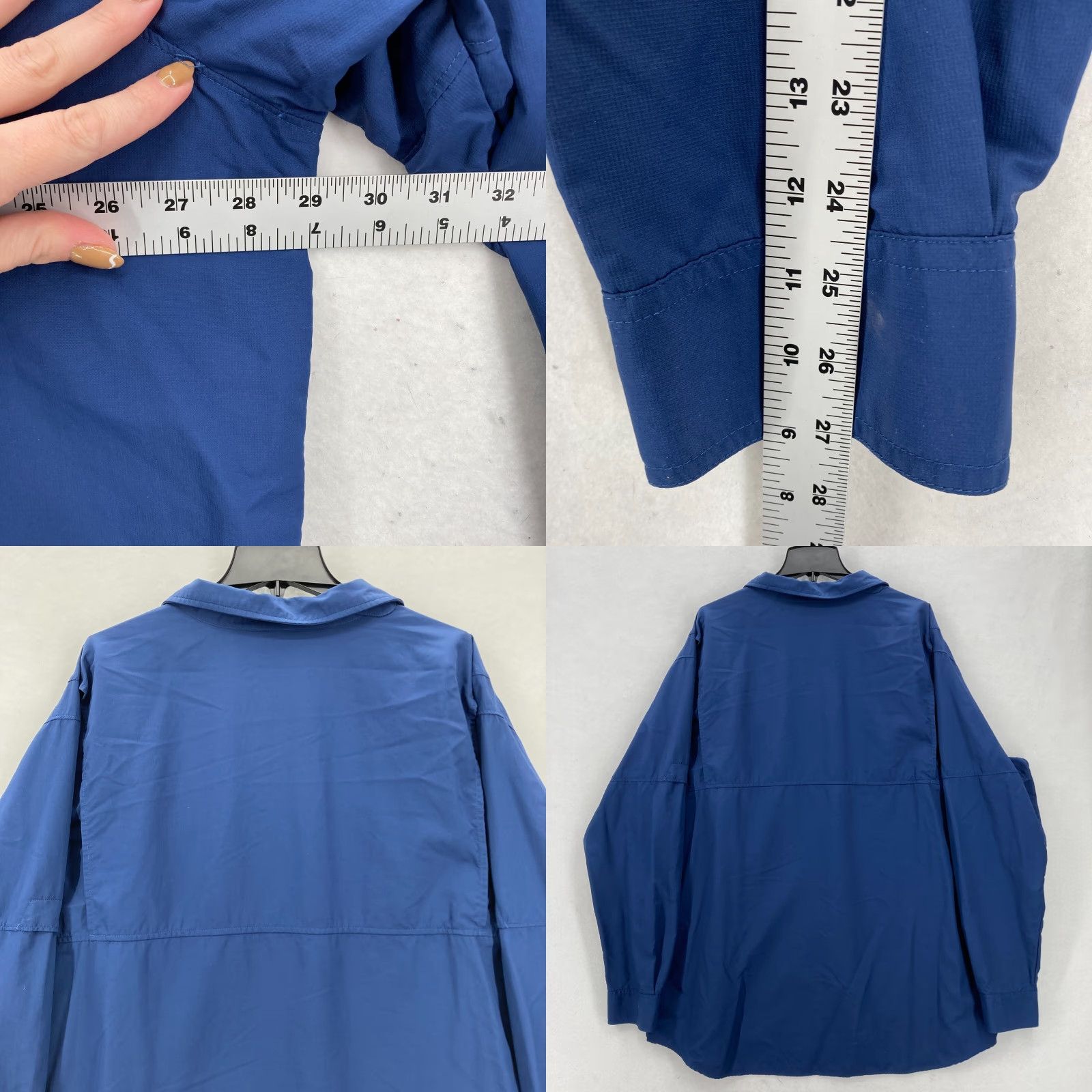 Vintage Columbia Button-Up Shirt Mens 3XT Blue Nylon Lightweight Vented Roll Tab Sleeve Fishing Hiking Size US XXL / EU 58 / 5 - 8 Thumbnail