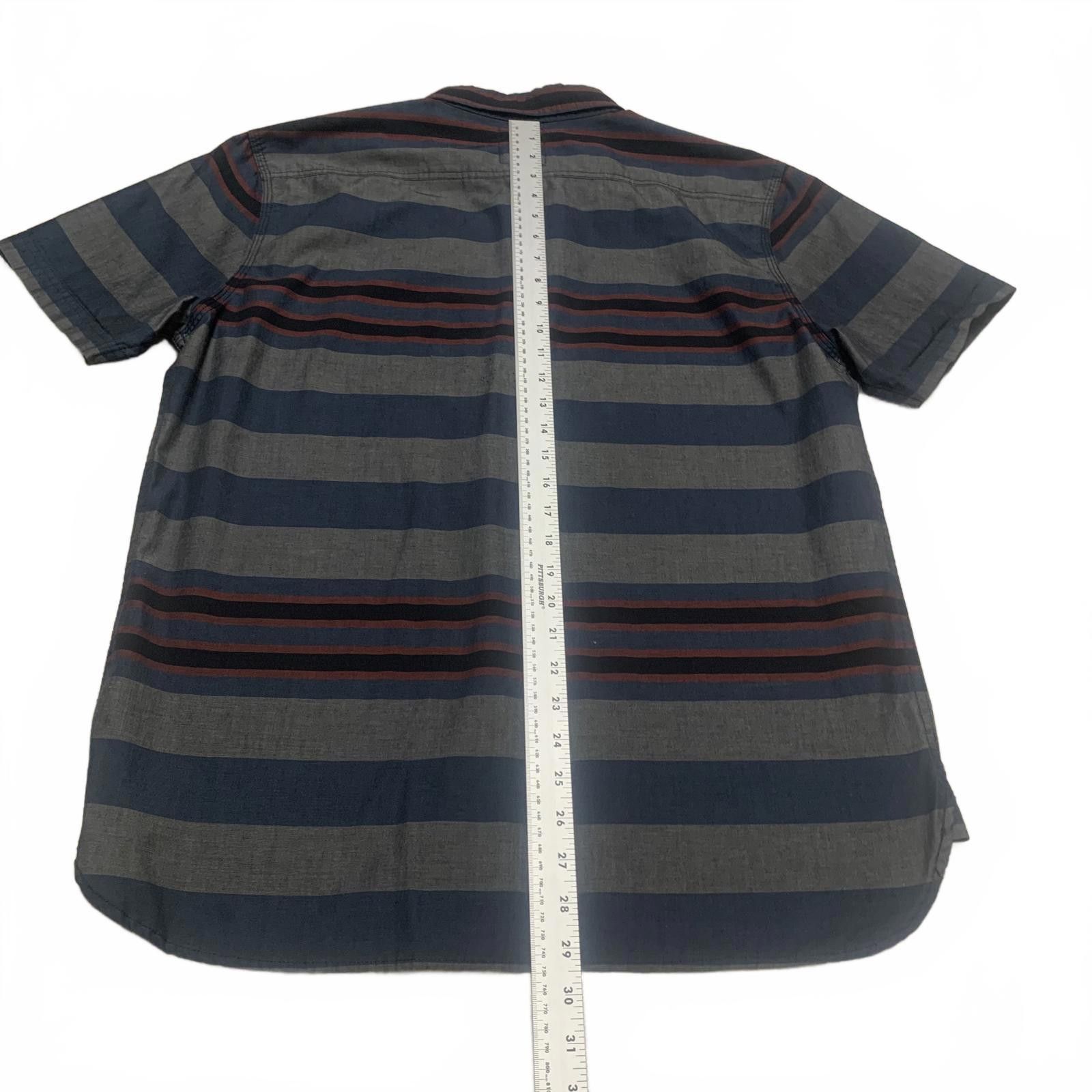Levi's Levis Mens Size Large Blue Gray Striped Short Sleeve Shirt Size US L / EU 52-54 / 3 - 8 Thumbnail