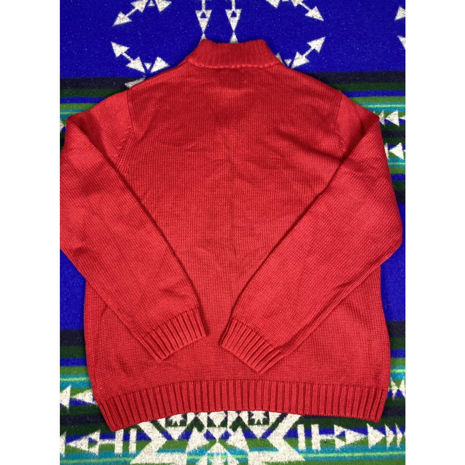 Chaps Chaps Ralph Lauren Sweater Mens L Red 1/4 Zip Knit Pullover Size US L / EU 52-54 / 3 - 7 Thumbnail