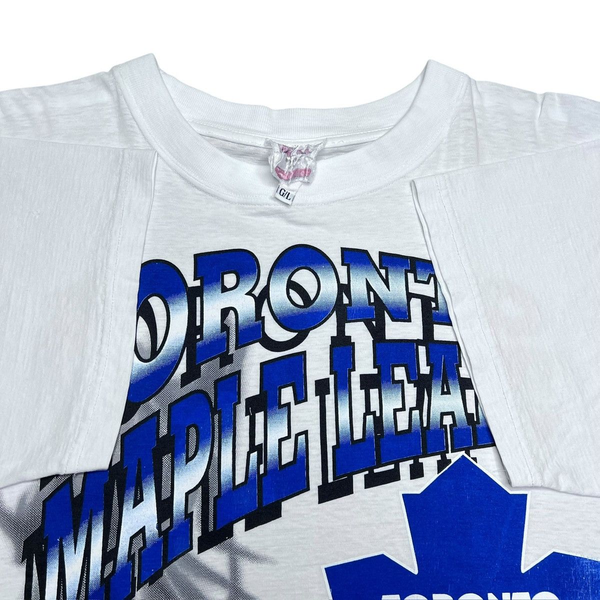 NHL Vintage 90s NHL Toronto Maple Leafs Hockey Spell Out T-Shirt Size US XL / EU 56 / 4 - 2 Thumbnail