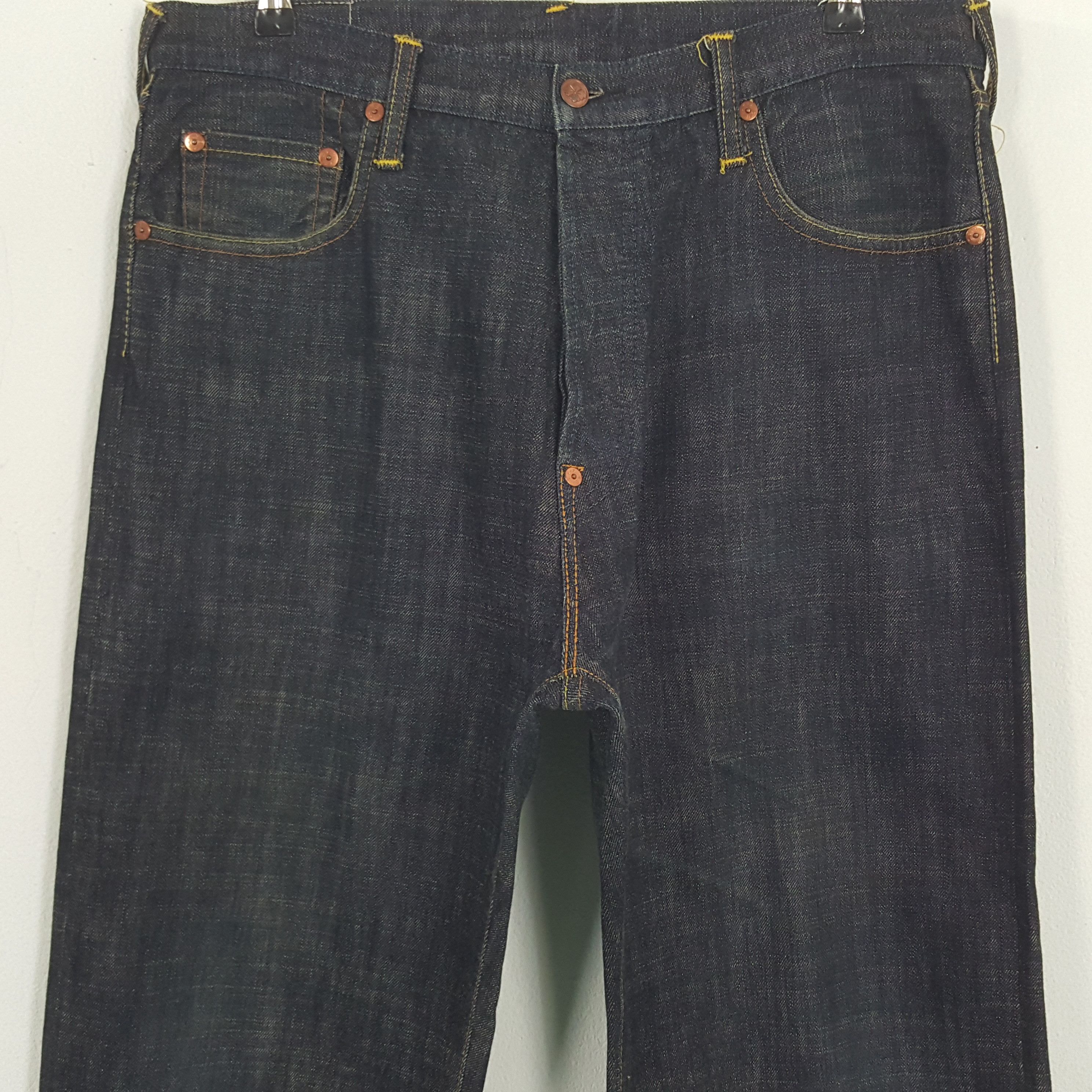 Evisu × Japanese Brand × Vintage Vintage Evisu Selvedge Japanese Daicock Art Denim Jeans Size US 35 - 5 Thumbnail