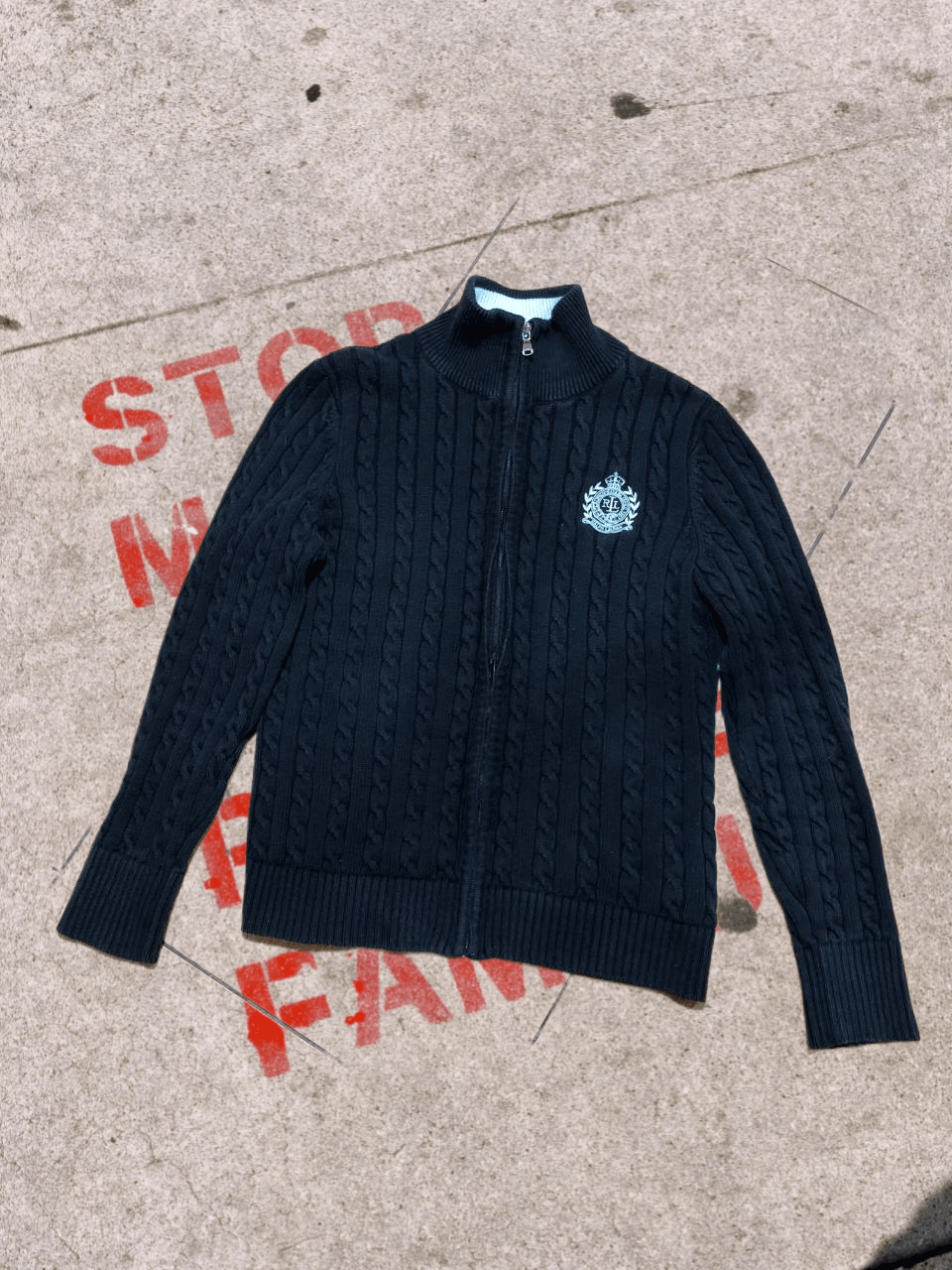 Polo Ralph Lauren Ralph Lauren L-RL Active cable-knit cotton full-zip sweater Size L / US 10 / IT 46 - 1 Thumbnail