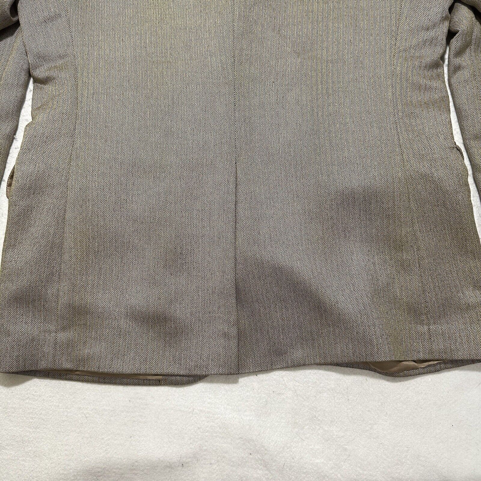 Jos. A. Bank Jos. A. Bank 42R Silk Camel Hair Herringbone Suit Jacket Size 42R - 16 Thumbnail