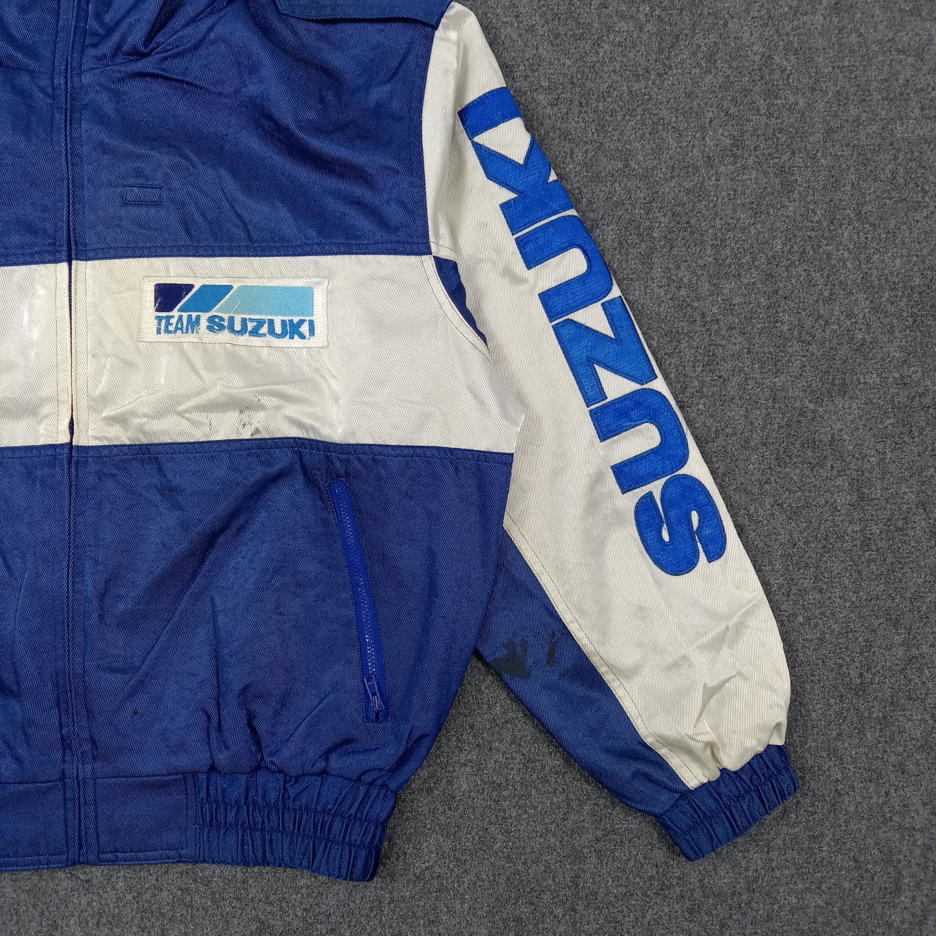 Japanese Brand Vintage 90's Team Suzuki Racing Reversibe Jacket C269N10 Size US L / EU 52-54 / 3 - 4 Thumbnail