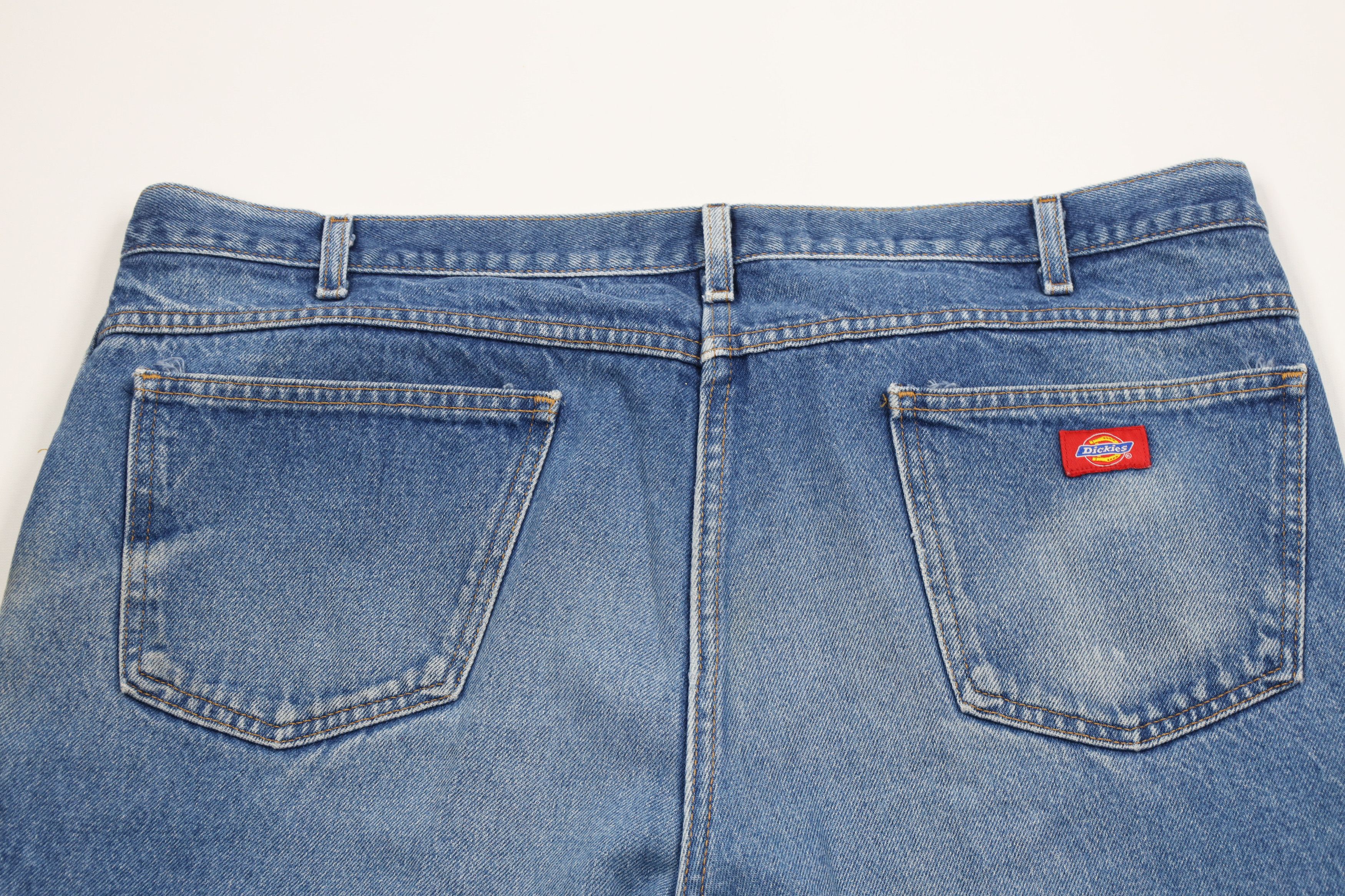 Dickies × Vintage Vintage Dickies Spell Out Wide Leg Denim Jeans Blue Cotton Size US 44 / EU 60 - 10 Thumbnail