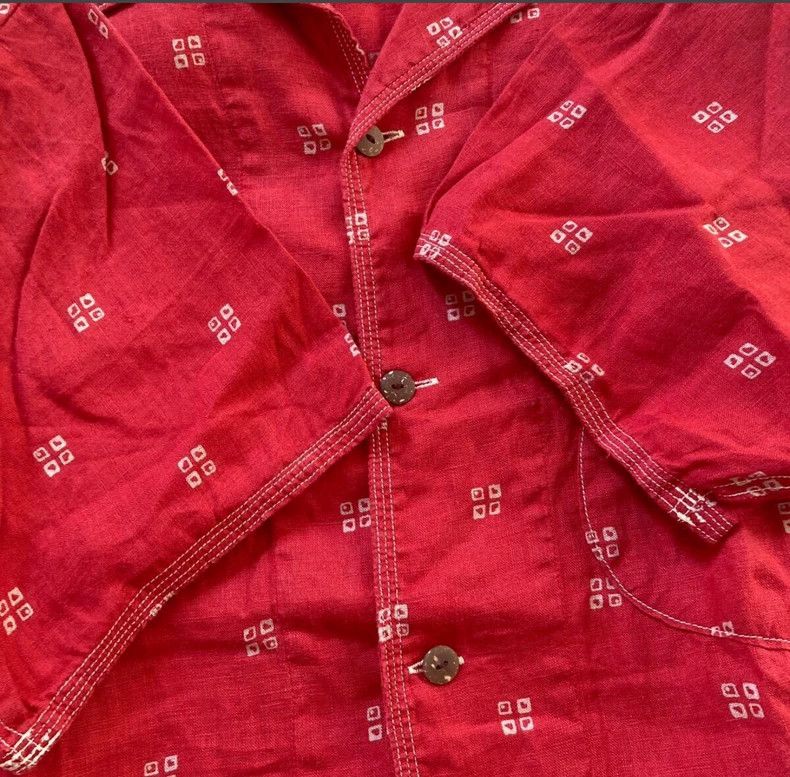 Kapital Kapital Red full-print linen shirt Size US XL / EU 56 / 4 - 8 Thumbnail