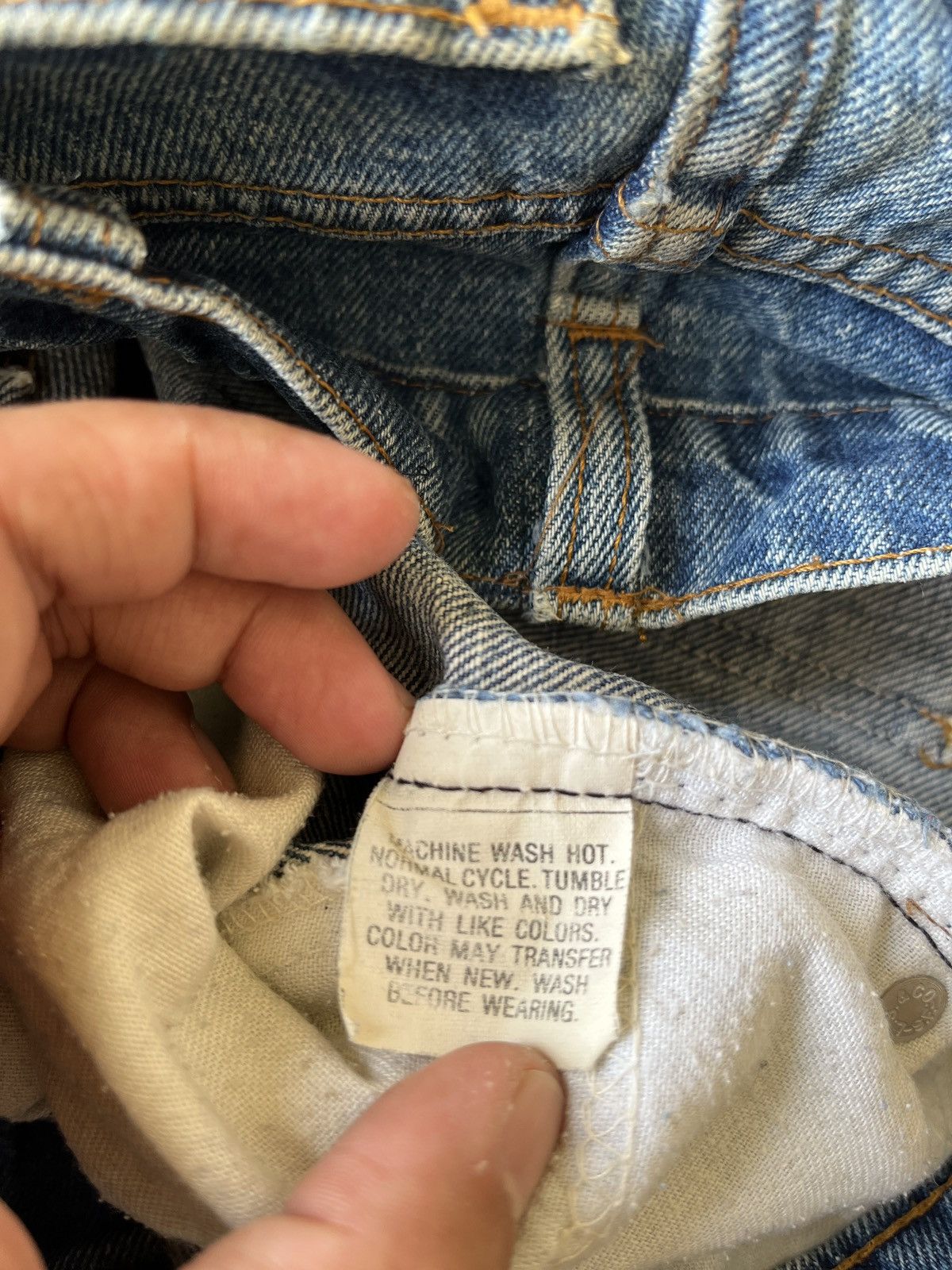 Levi's Reconstructed Vintage 80’s Levis Orange Tab Skirt Size 28" / US 6 / IT 42 - 12 Thumbnail