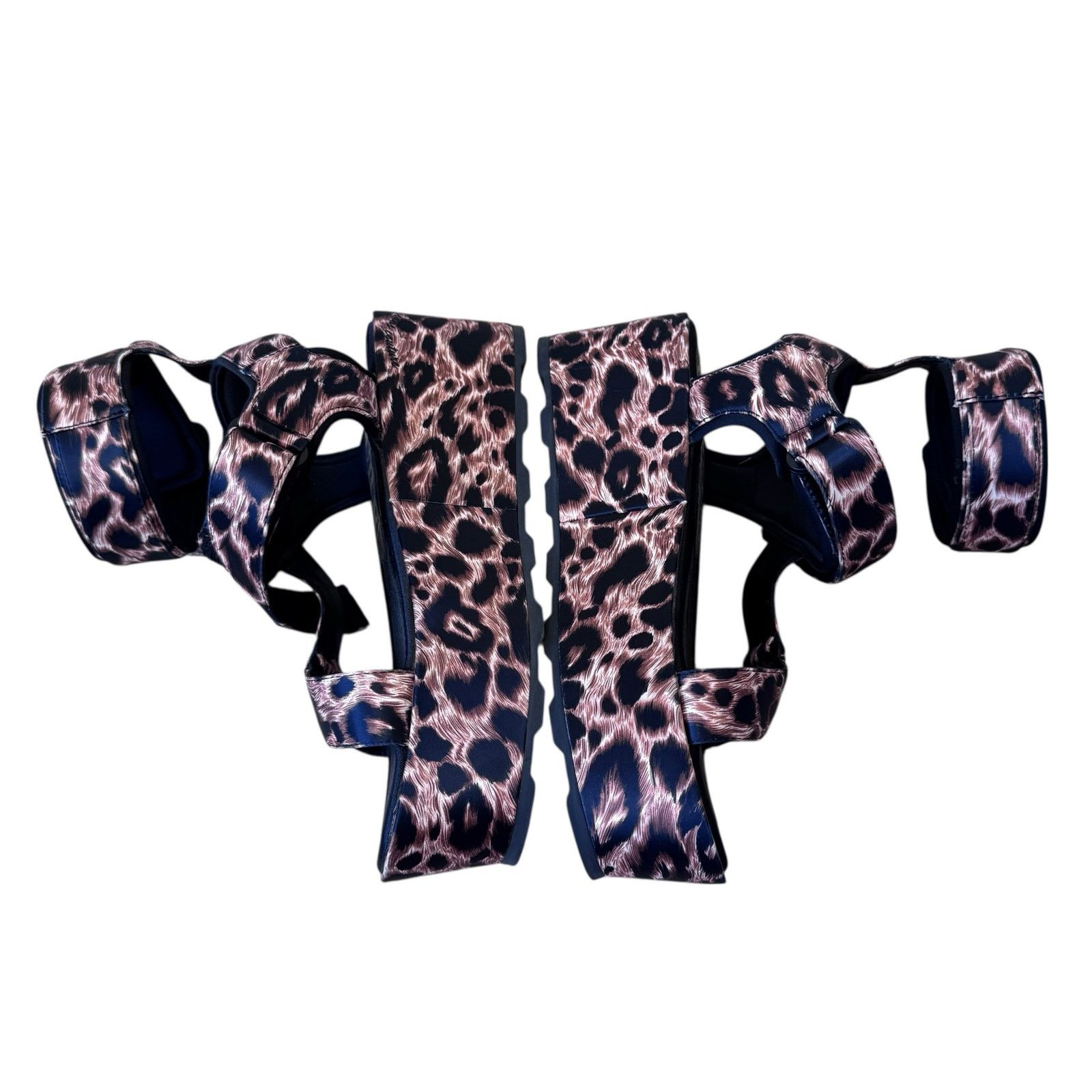 Versace VERSACE JEANS Leopard Printed Satin Mallory Platform Sandal Size US 8 / IT 38 - 4 Thumbnail