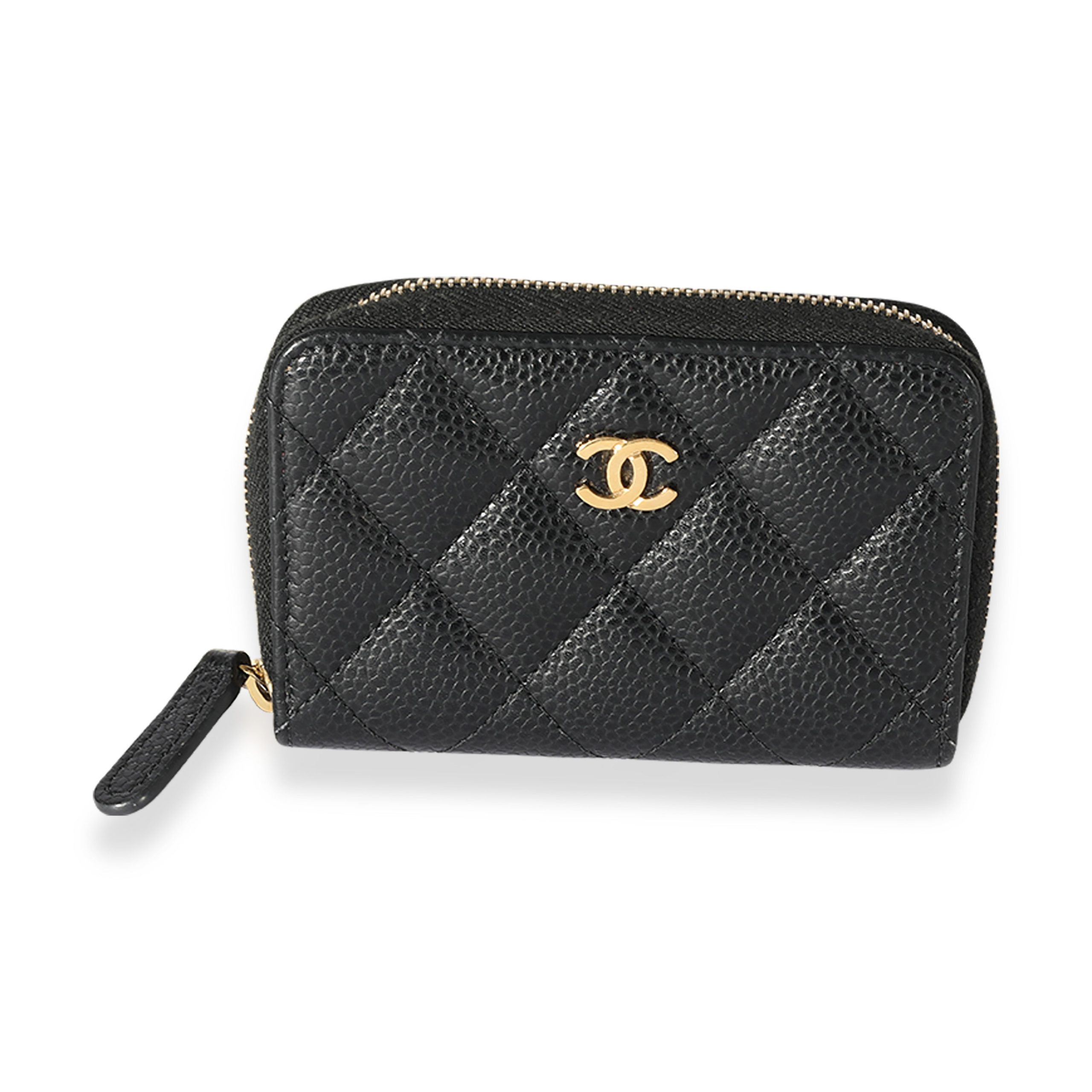Chanel Chanel Black Caviar CC Zip Coin Purse Size ONE SIZE - 1 Thumbnail