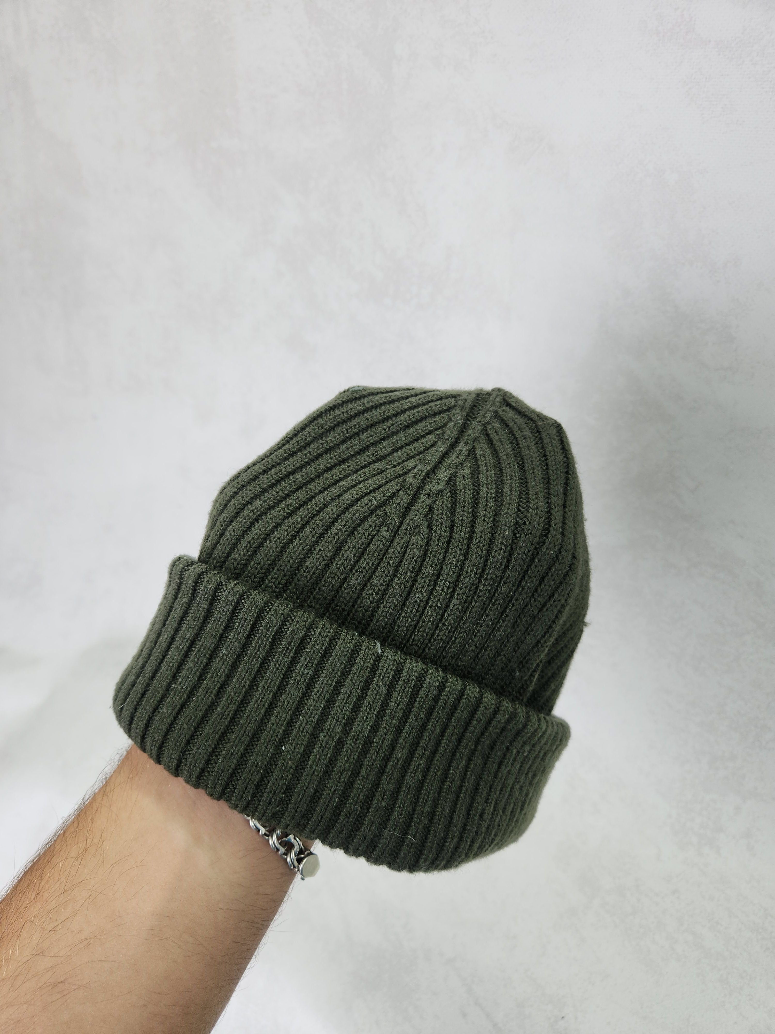 Parajumpers Parajumpers Merino Wool Beanie Hat Green Knit Small Logo Size ONE SIZE - 5 Thumbnail