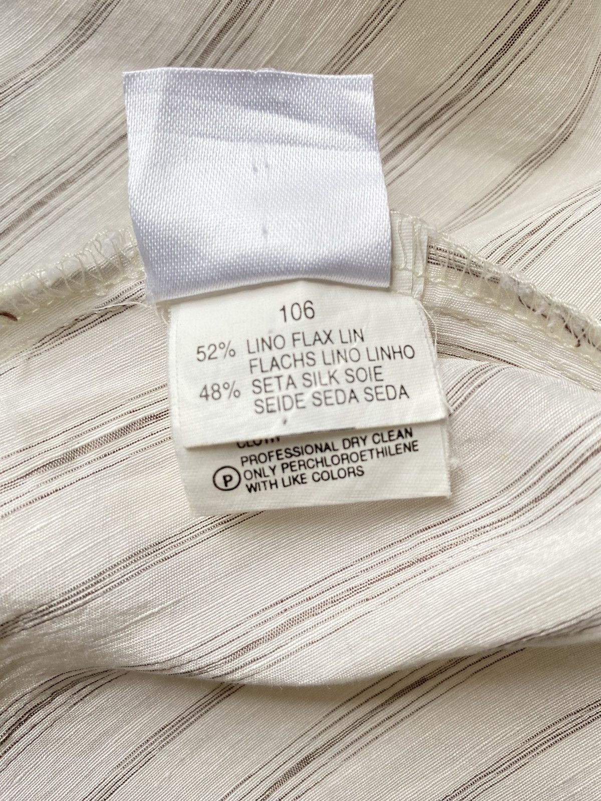 Max Mara MM by MaxMara White and Grey Striped Long-Sleeve Shirt Size ONE SIZE - 5 Thumbnail