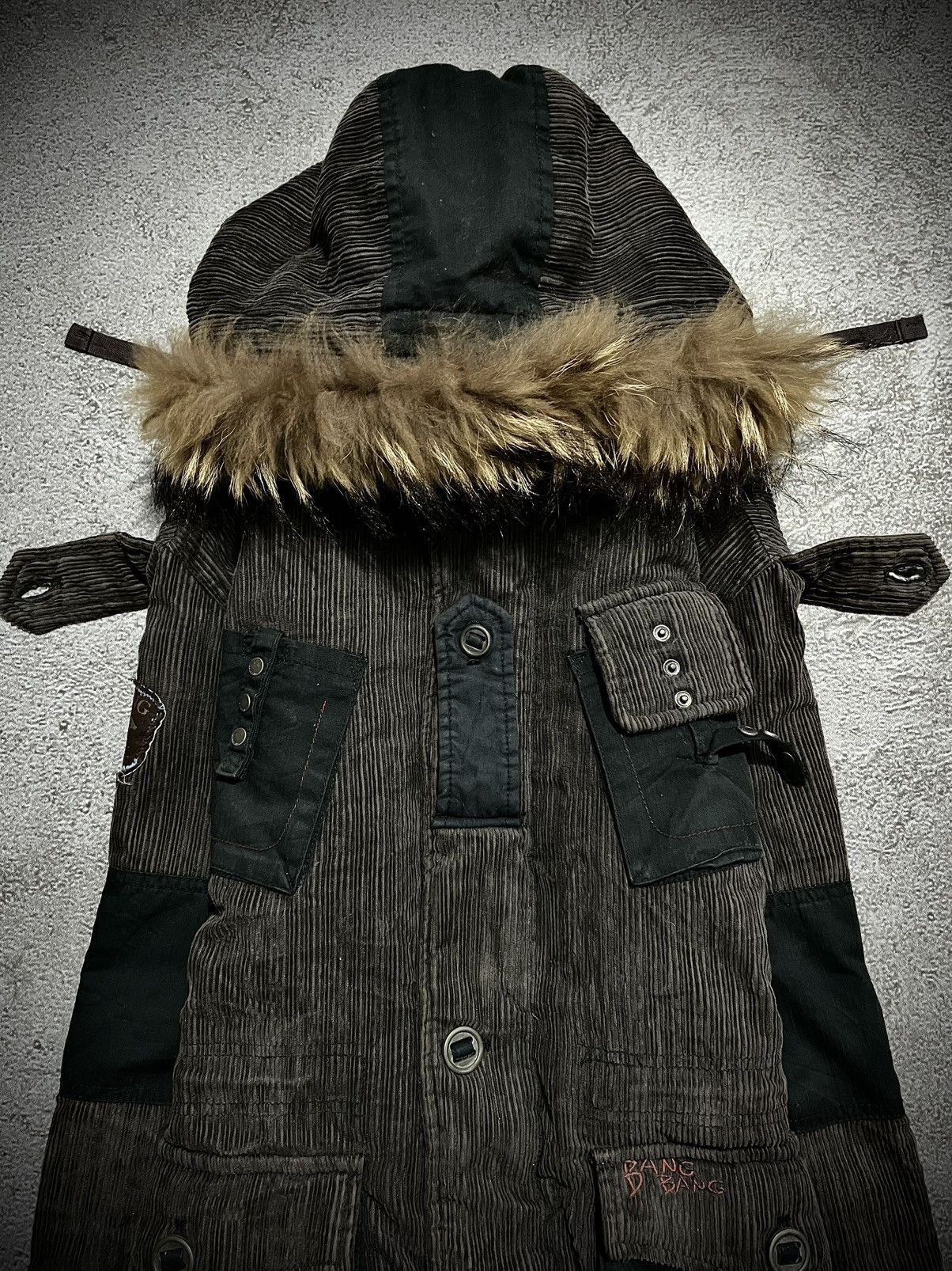 Japanese Bang Bang Bondage Corduroy Fur Jacket
