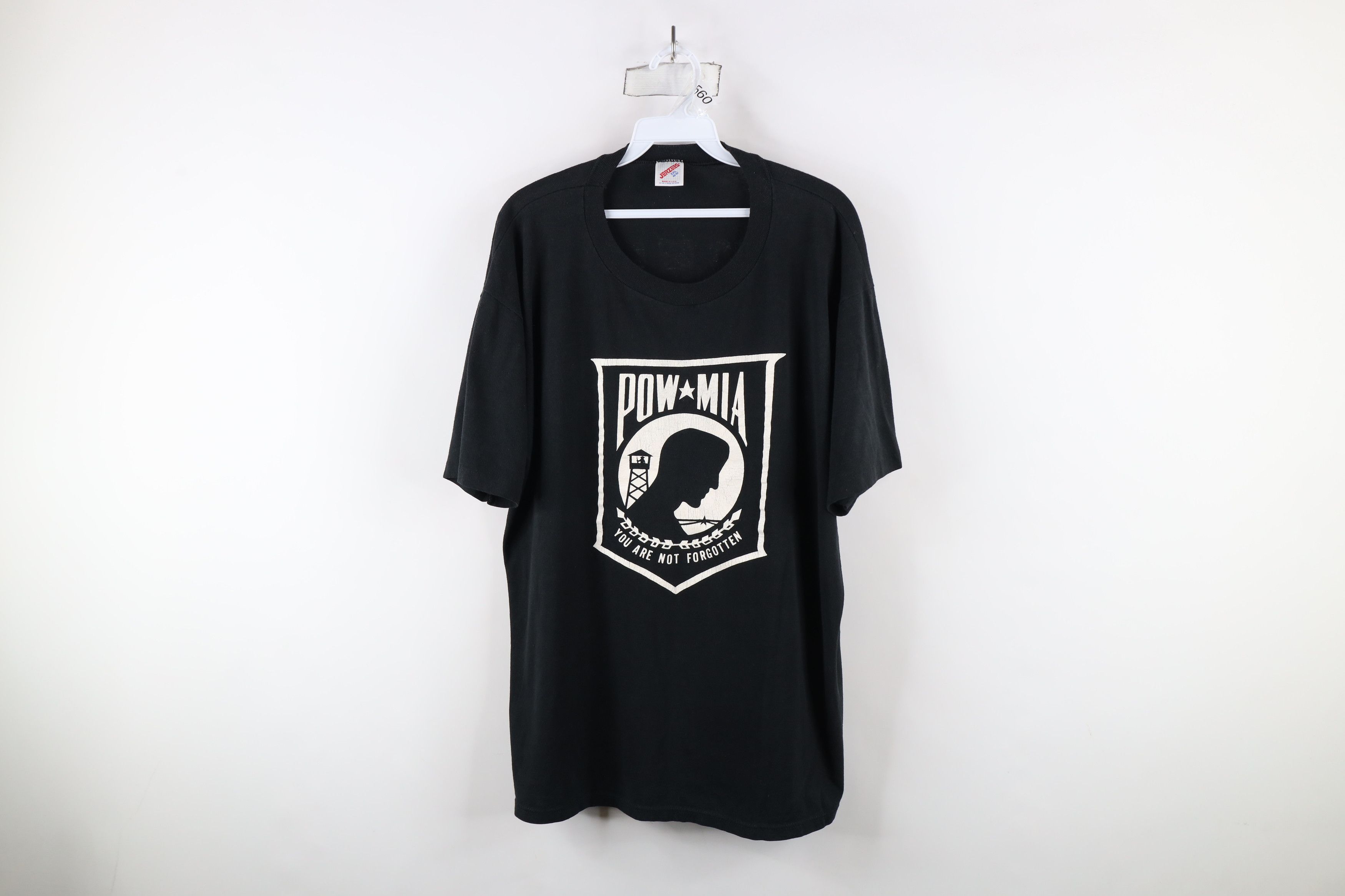 Vintage Vintage 90s POW MIA Ohio Short Sleeve T-Shirt Black USA Size US XXL / EU 58 / 5 - 1 Thumbnail