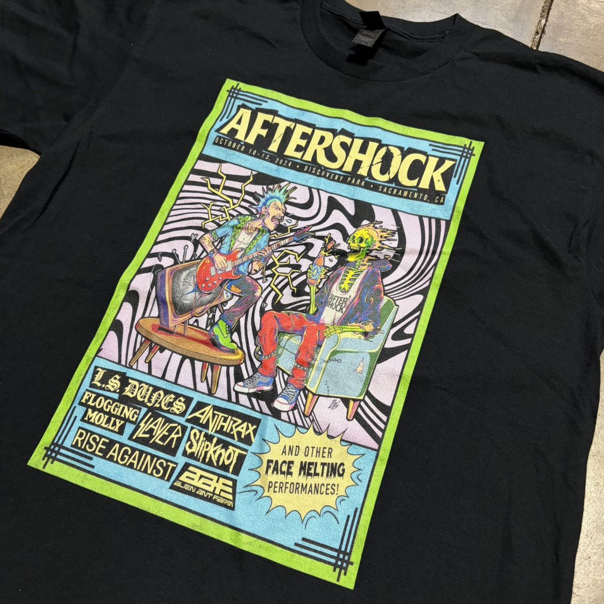 Slipknot Aftershock Music Festival Band T shirt 2024 Anthrax Slipknot Size US L / EU 52-54 / 3 - 3 Thumbnail