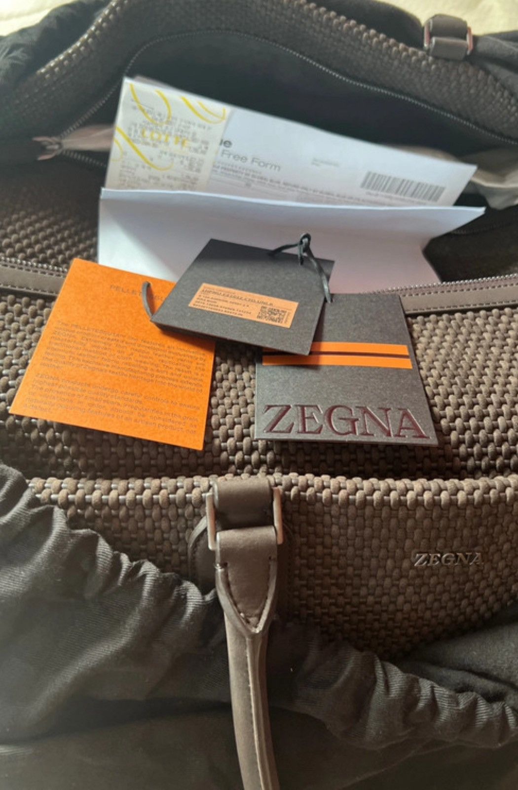 Ermenegildo Zegna Zegna Bag Dark Brown Pelletessuta Nubuck Holdall
