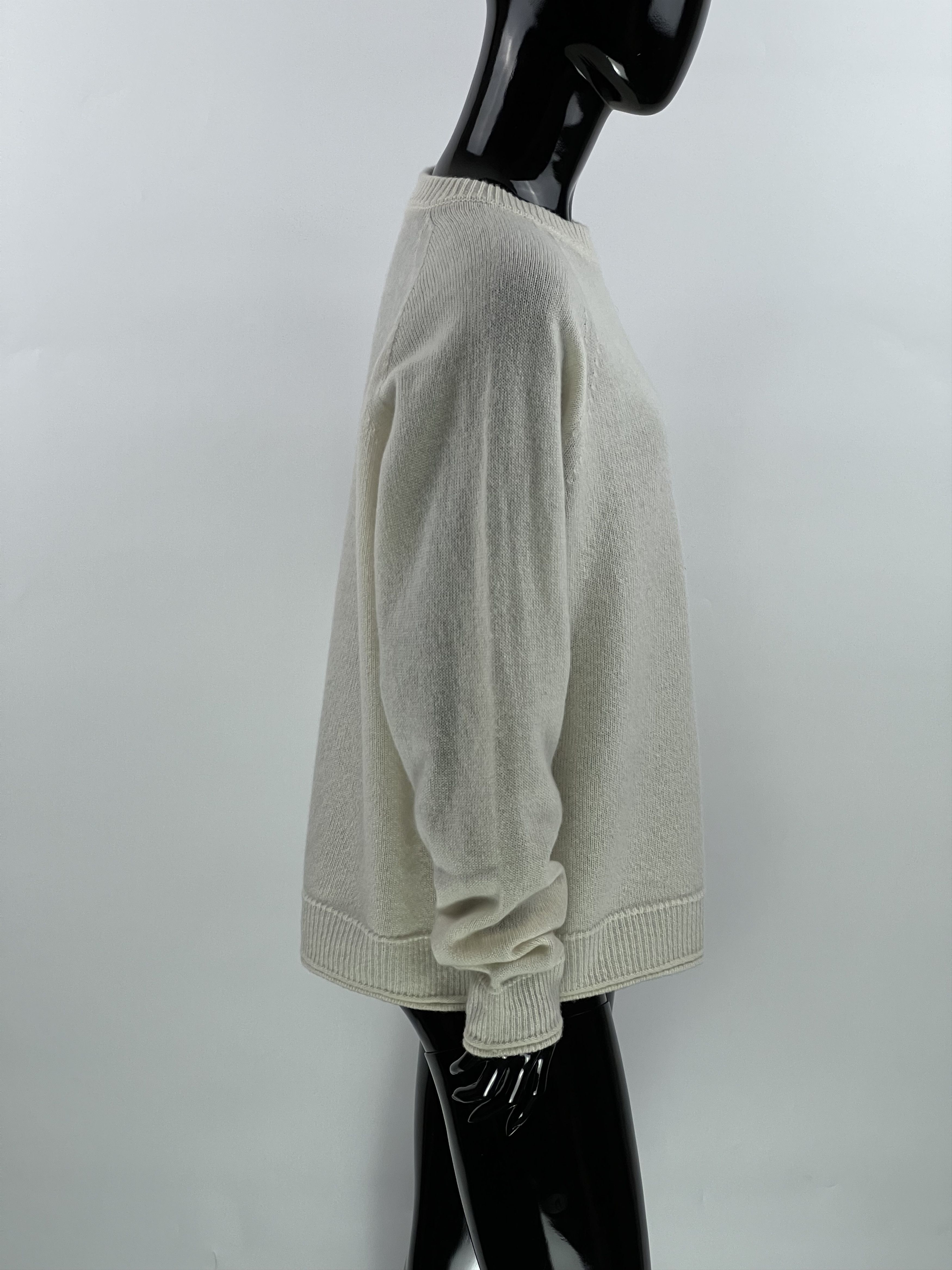 Other Momoni Ivory 100% Merino Wool Crew Neck Sweater Size L Size L / US 10 / IT 46 - 2 Thumbnail