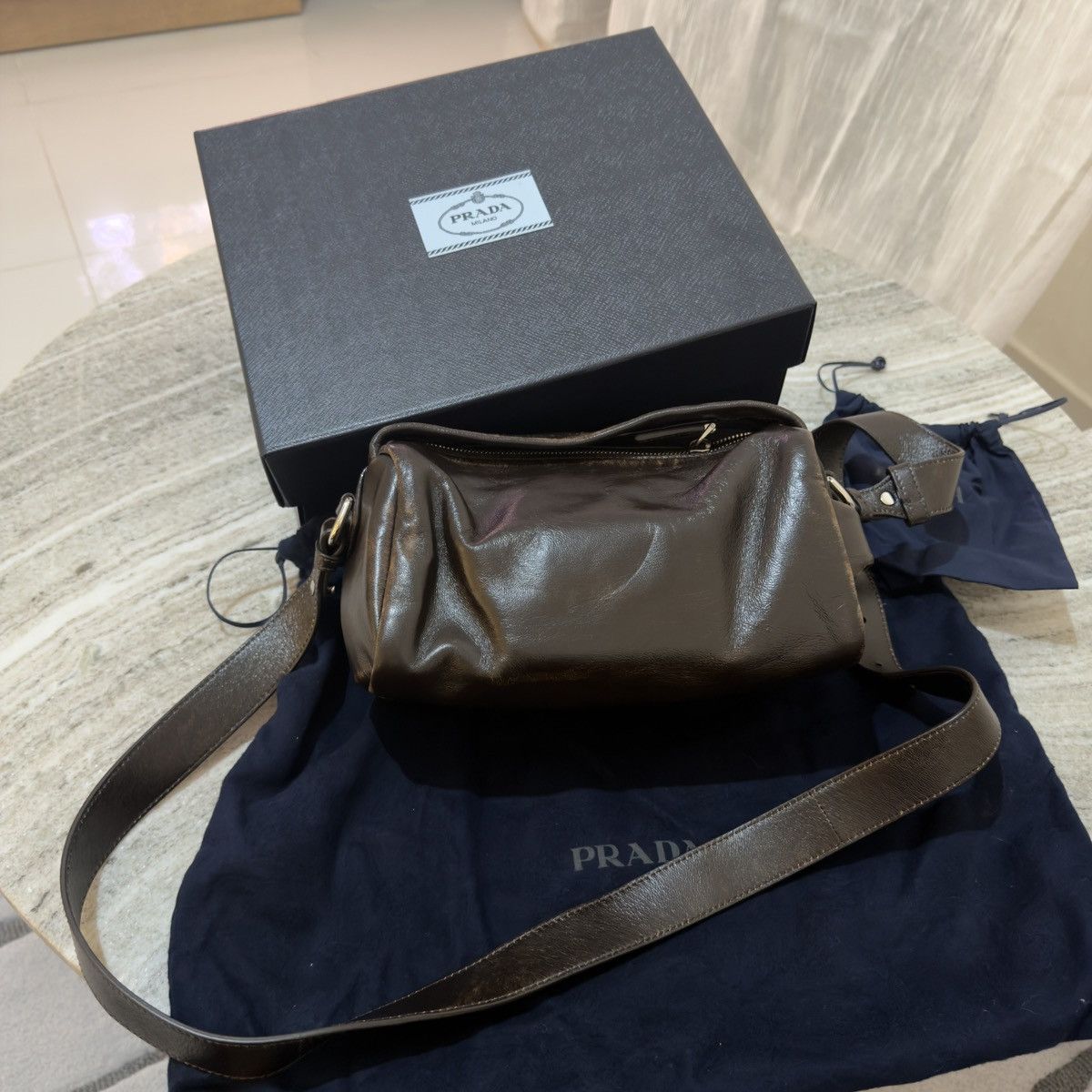 Prada Prada Nappa Leather Shoulder Bag 🚫READ DESCRIPTION🚫 Size ONE SIZE - 4 Thumbnail
