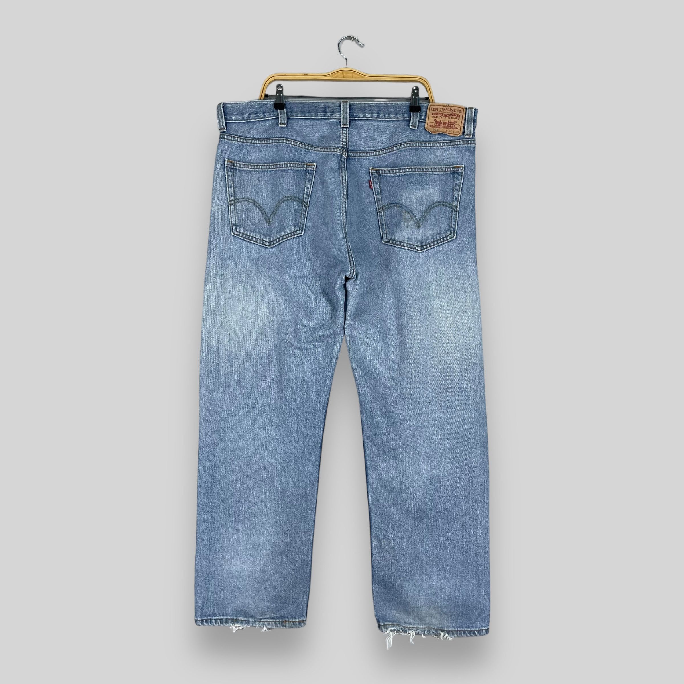 Levi's × Vintage W42 L29 Vintage Levis 505 Distressed Thigh Ripped Jeans Size US 42 / EU 58 - 8 Thumbnail