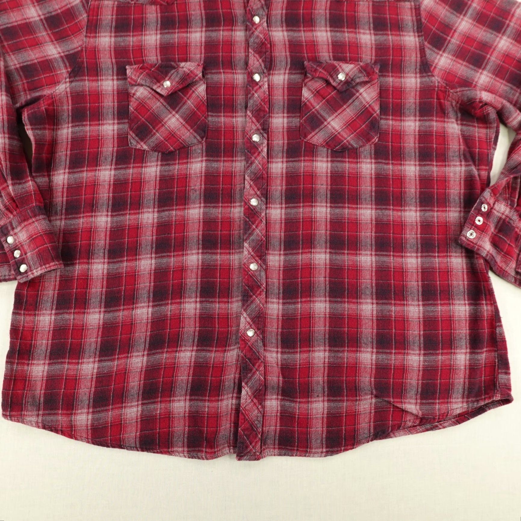 Wrangler VINTAGE Wrangler Shirt Mens 2XL Red Plaid Flannel Pearl Snap Western Rodeo Wrangler Shirt 2XL Red Plaid Flannel Pearl Snap Cowboy Western Mens Size US XXL / EU 58 / 5 - 4 Thumbnail