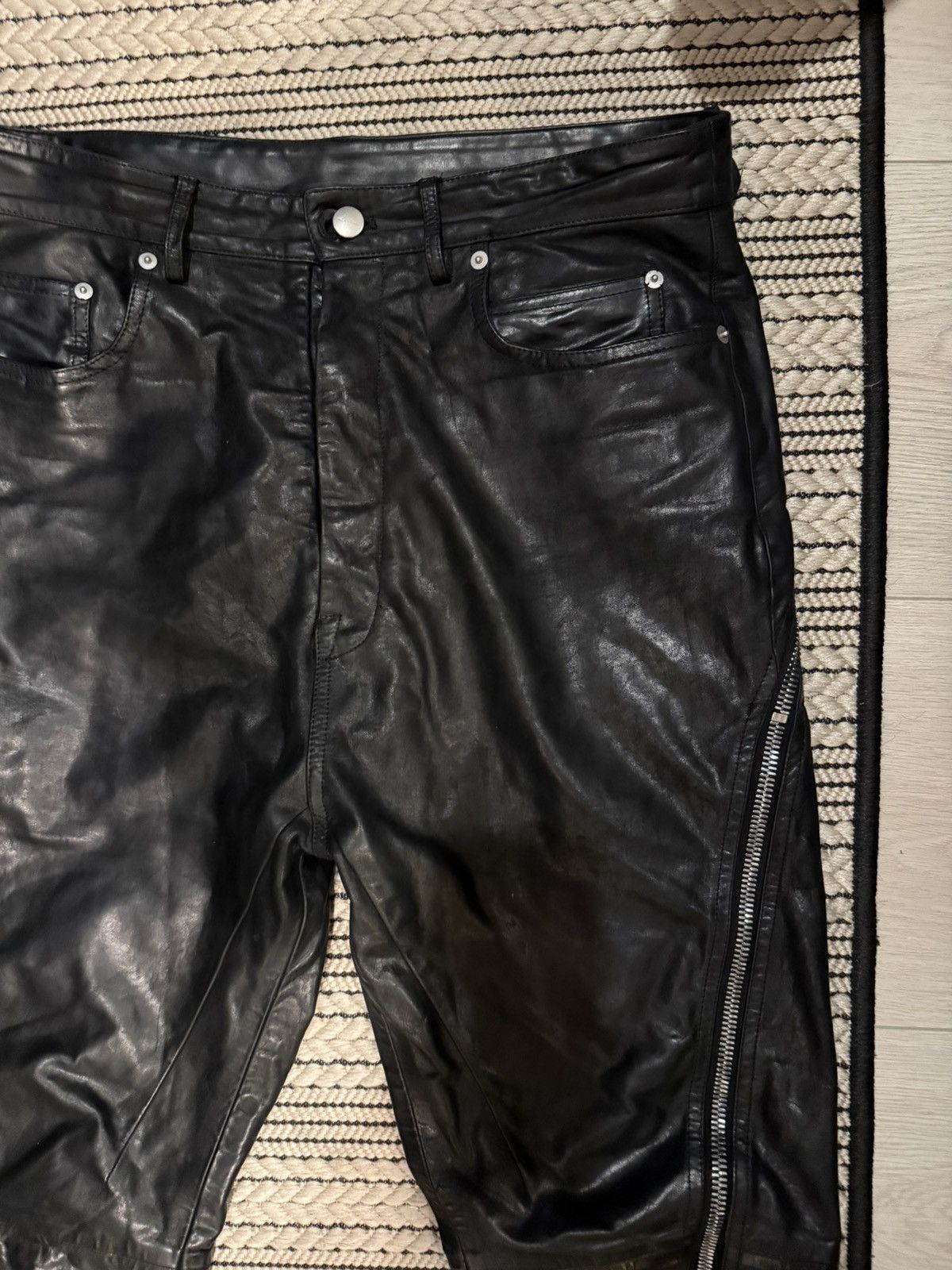 Rick Owens Rick Owens Leather Bolan Banana Size US 30 / EU 46 - 5 Thumbnail