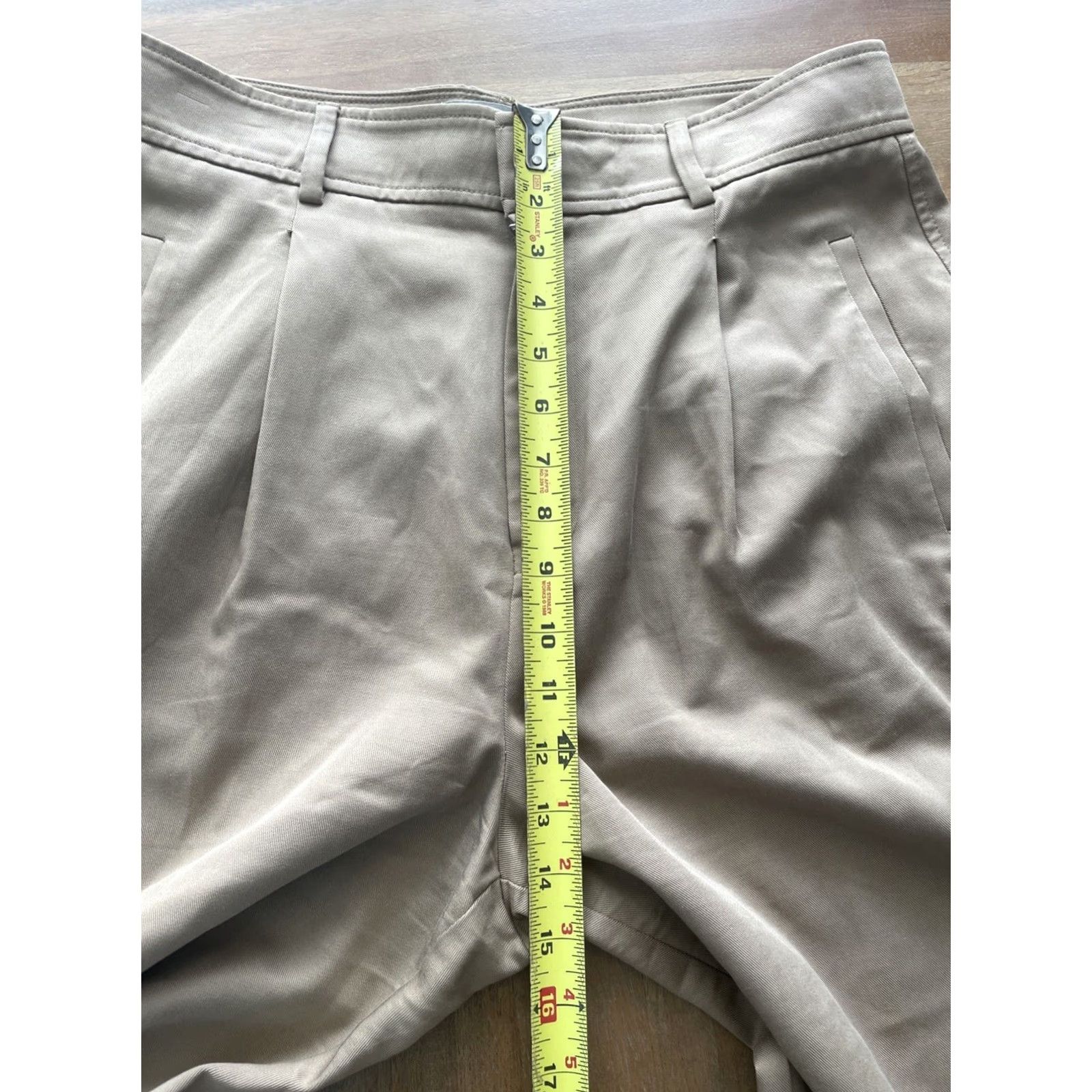 Everlane Everlane Pleated Wide-Leg Chino Pants Women 12S Beige Wide-Leg City Preppy Modern Career Womens Size 34" / US 12 / IT 48 - 7 Thumbnail