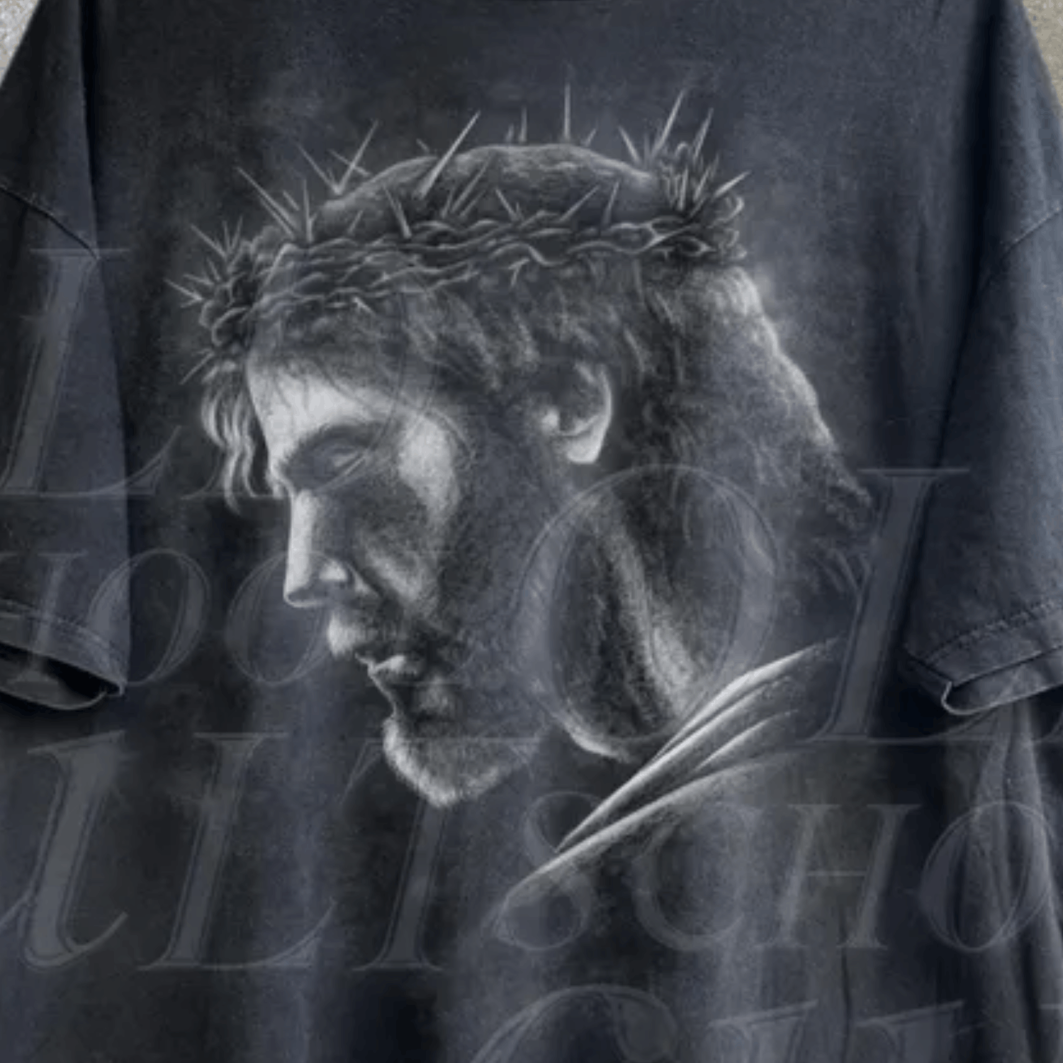 Japanese Brand × Vintage Jesus Vintage 90s Graphic Shirt, Jesus Hand Drawn Shirt Size US M / EU 48-50 / 2 - 2 Thumbnail